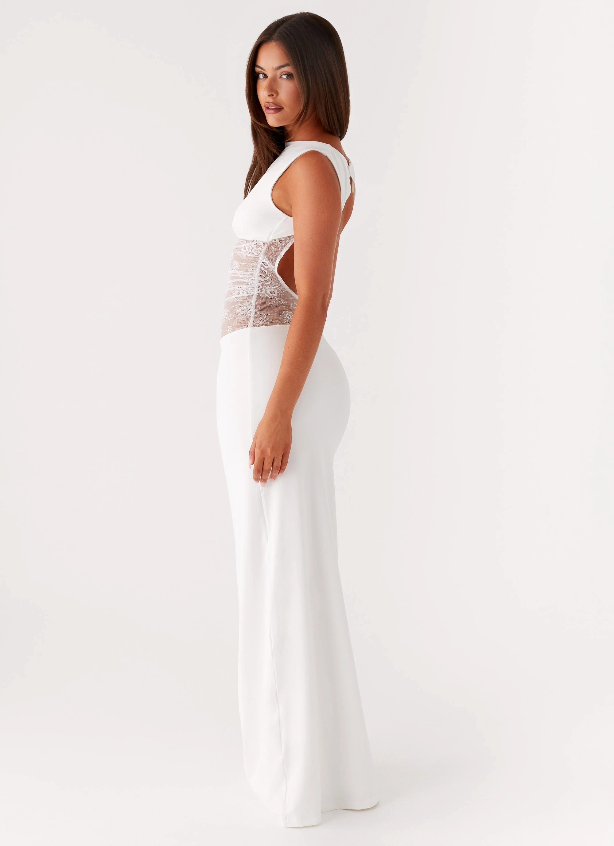 Fashionable Touch Medina Lace Maxi Dress - White