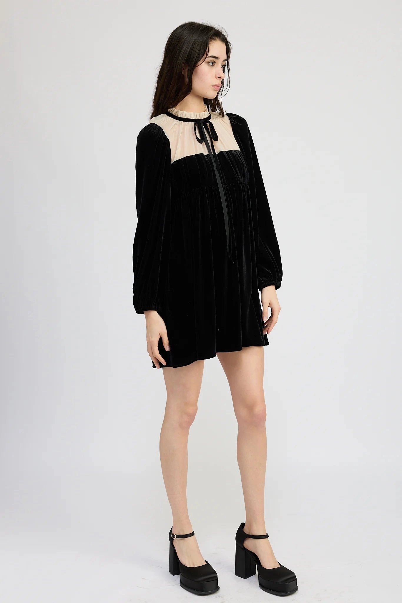 EcoFriendly Manufacturing Garment Dyed Finish Melina Mini Dress