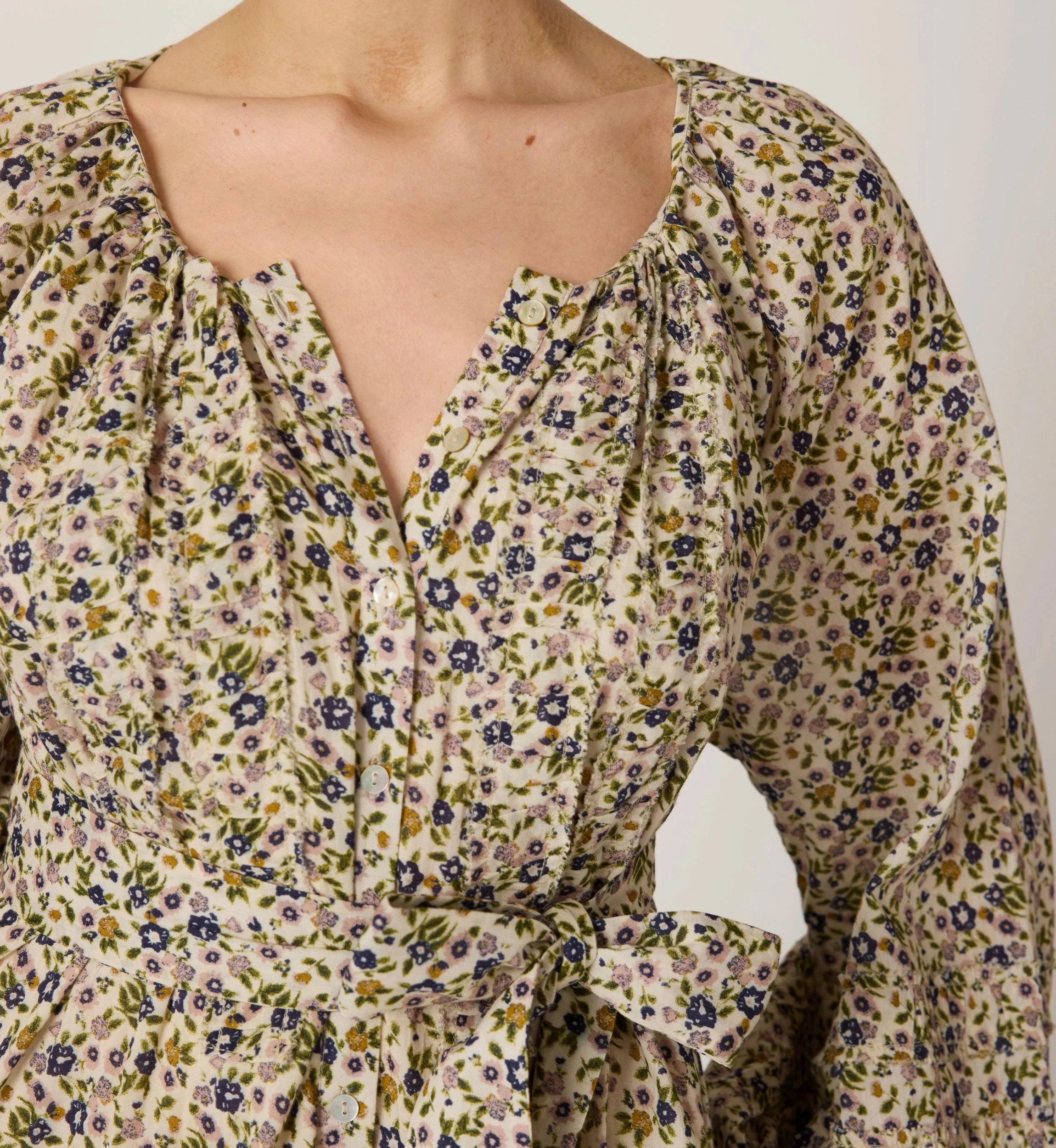 Insulating-Lining Nature Inspired Melinda Midi Dress | Eloisa Floral