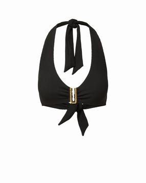 Water Repellent Melissa Top In Black Texture