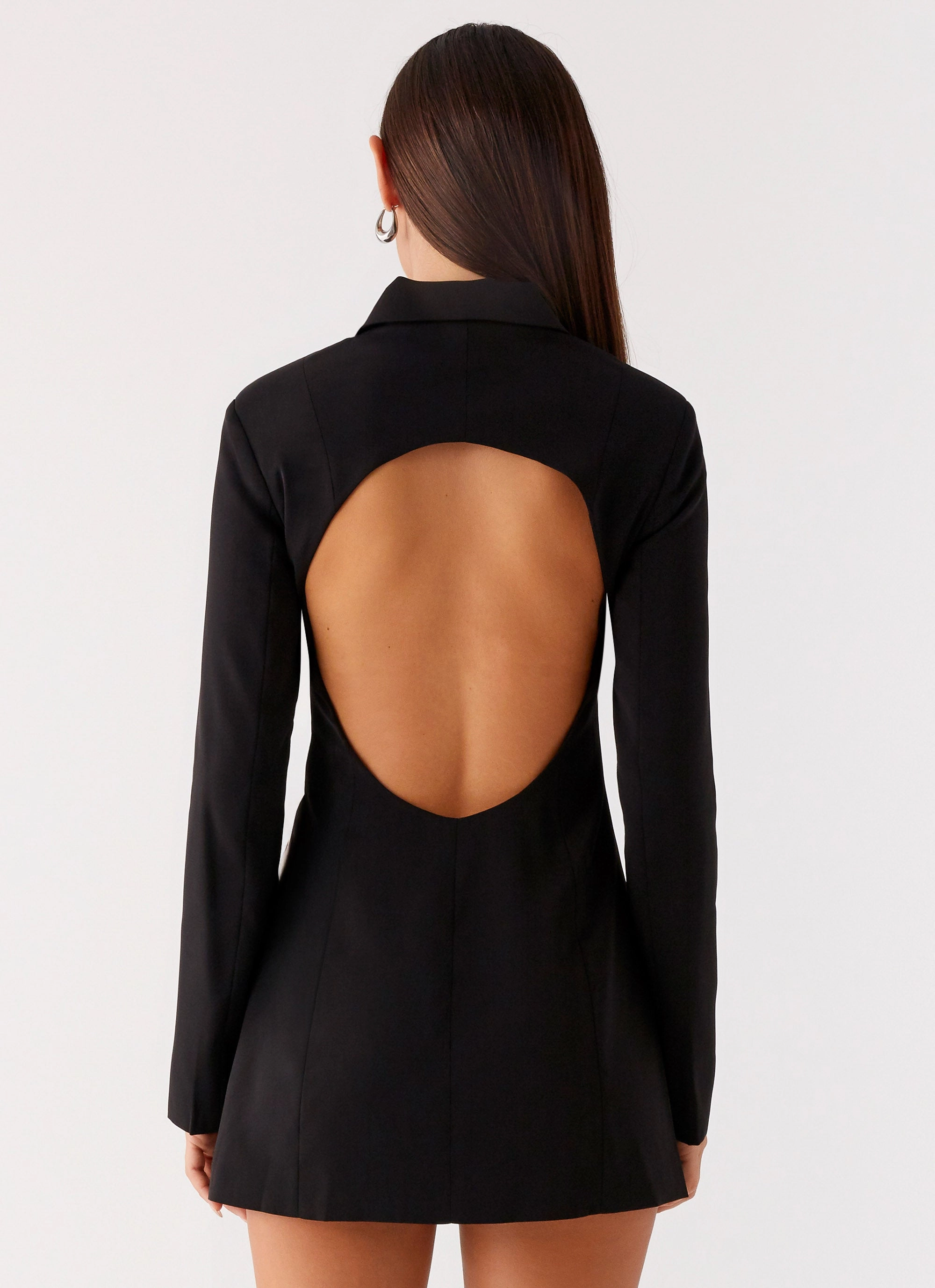 Memphis Blazer Mini Dress - Black Soft Feel