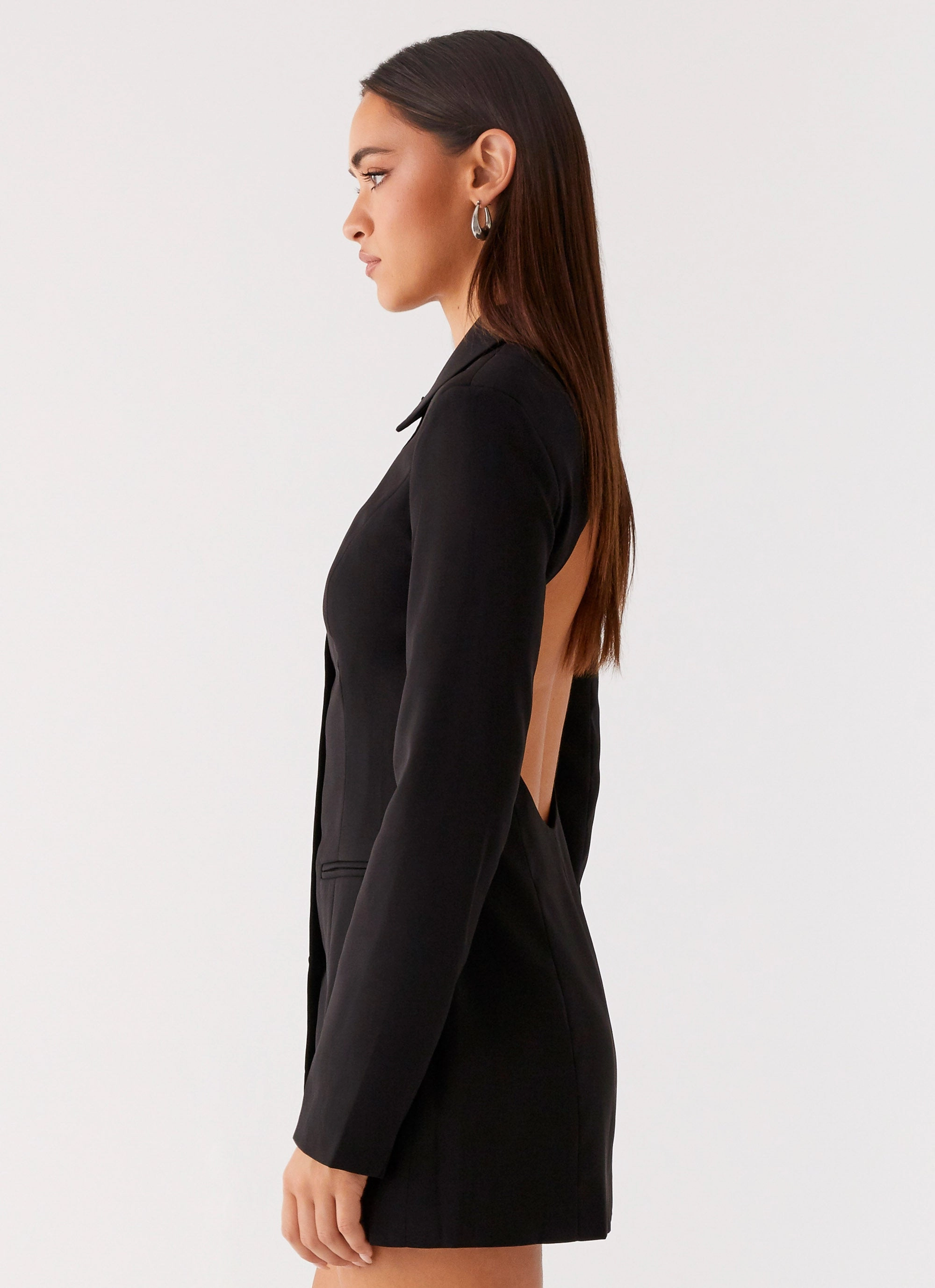 Luxe Mood Memphis Blazer Mini Dress - Black