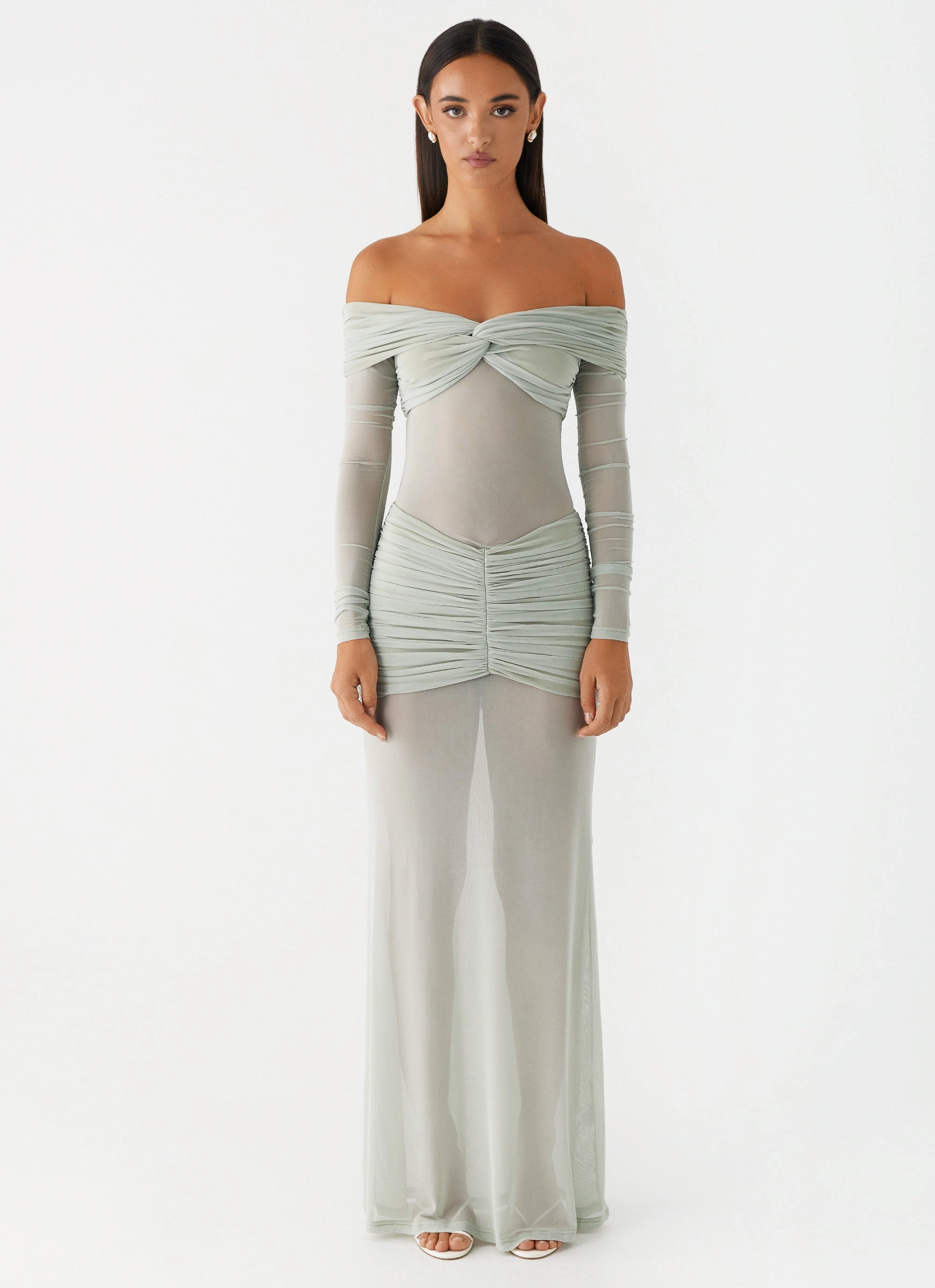 Cool Drape Summer Ready Mercy Maxi Dress - Sage