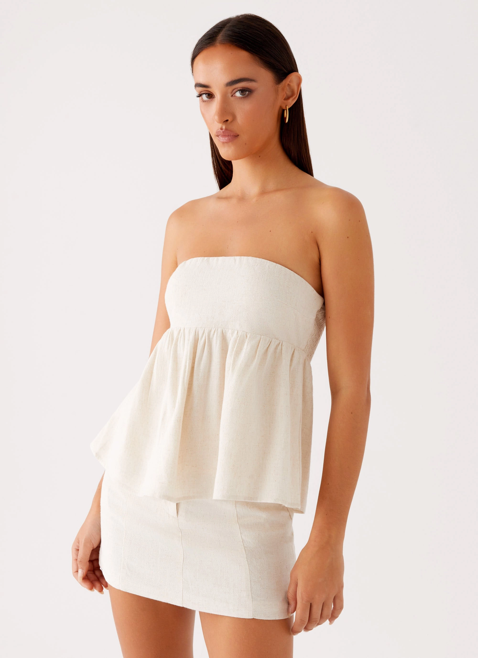 Ethical production Fashionable Look Cassie Tube Top - Oat