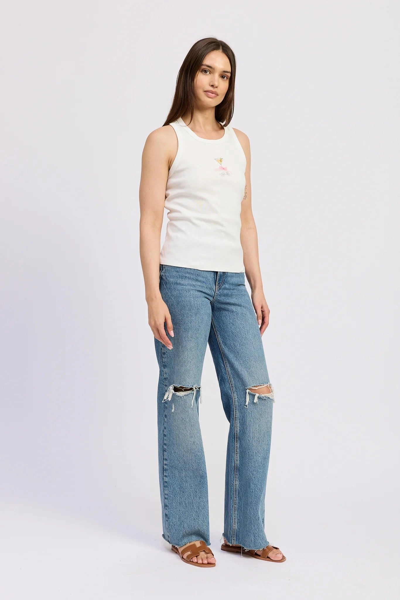 Mia Graphic Tank Top anti static coating