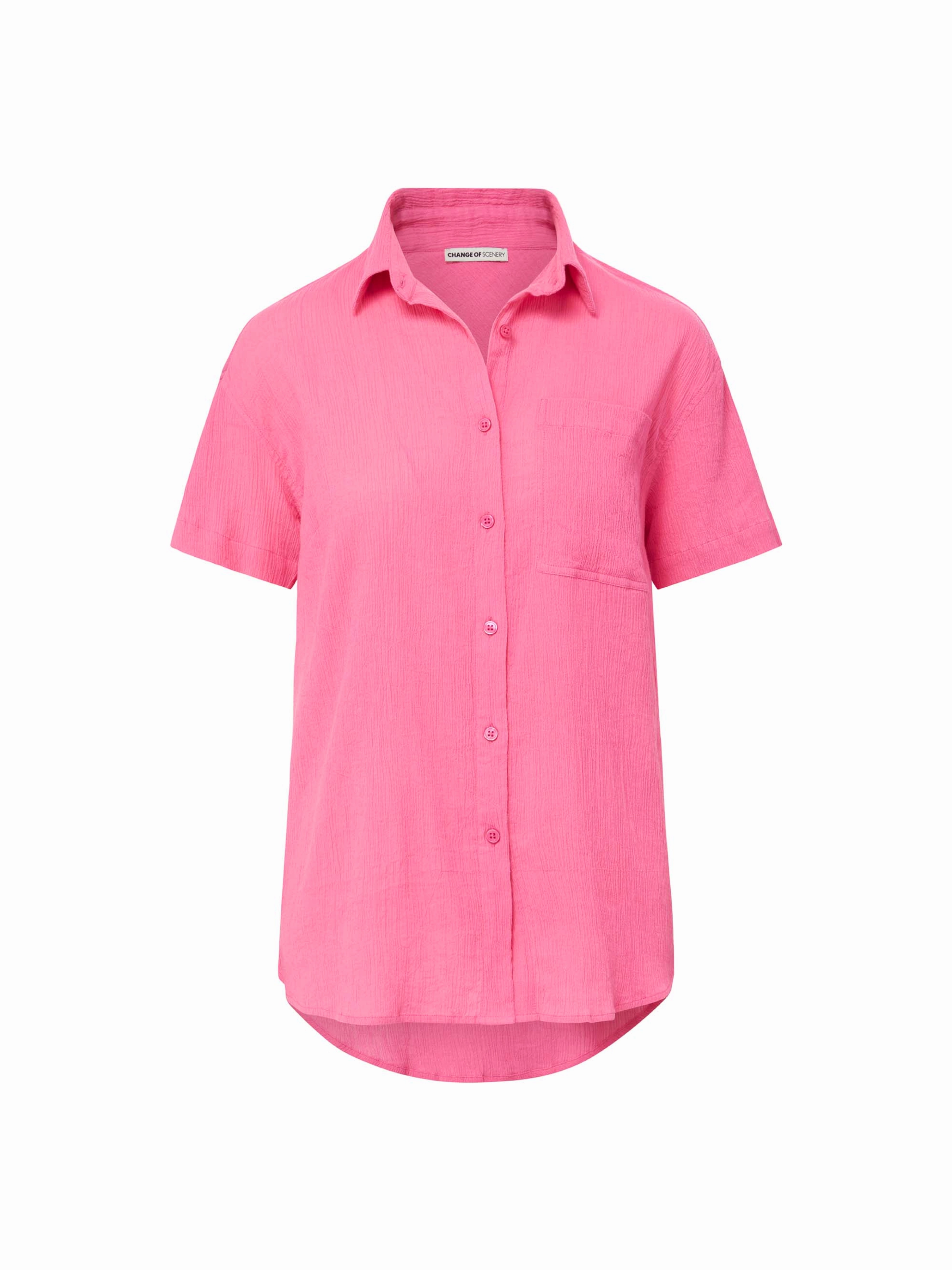 Quick Access Zipper Michelle Shirt In Hibiscus