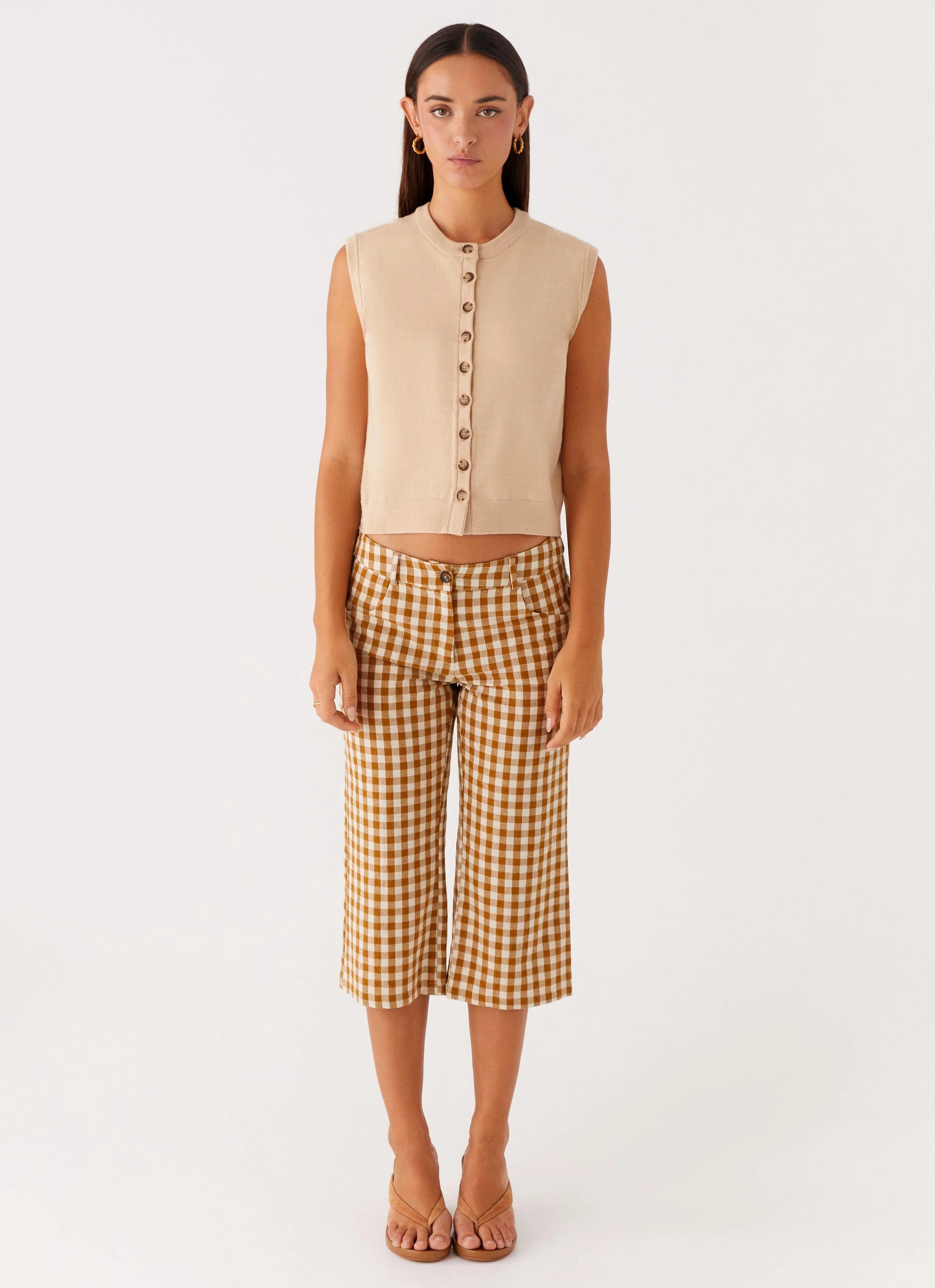 Mickey Knit Vest - Cream Stretchable Material Multi Directional Mobility