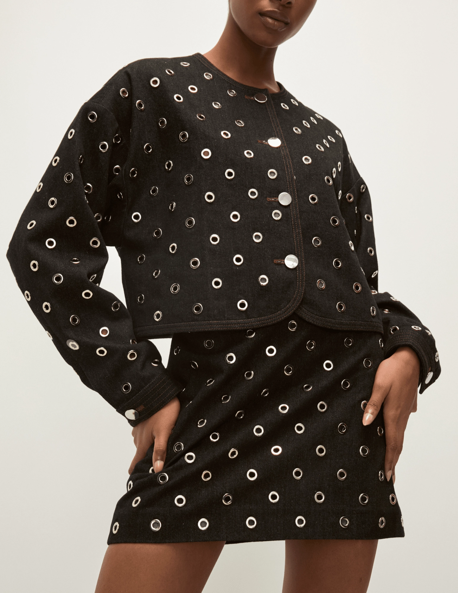 Veronica Beard Blaire Grommet Mini Skirt Fashion Style