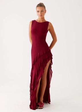 Fall Piece Hendrix Maxi Dress - Raspberry Wine