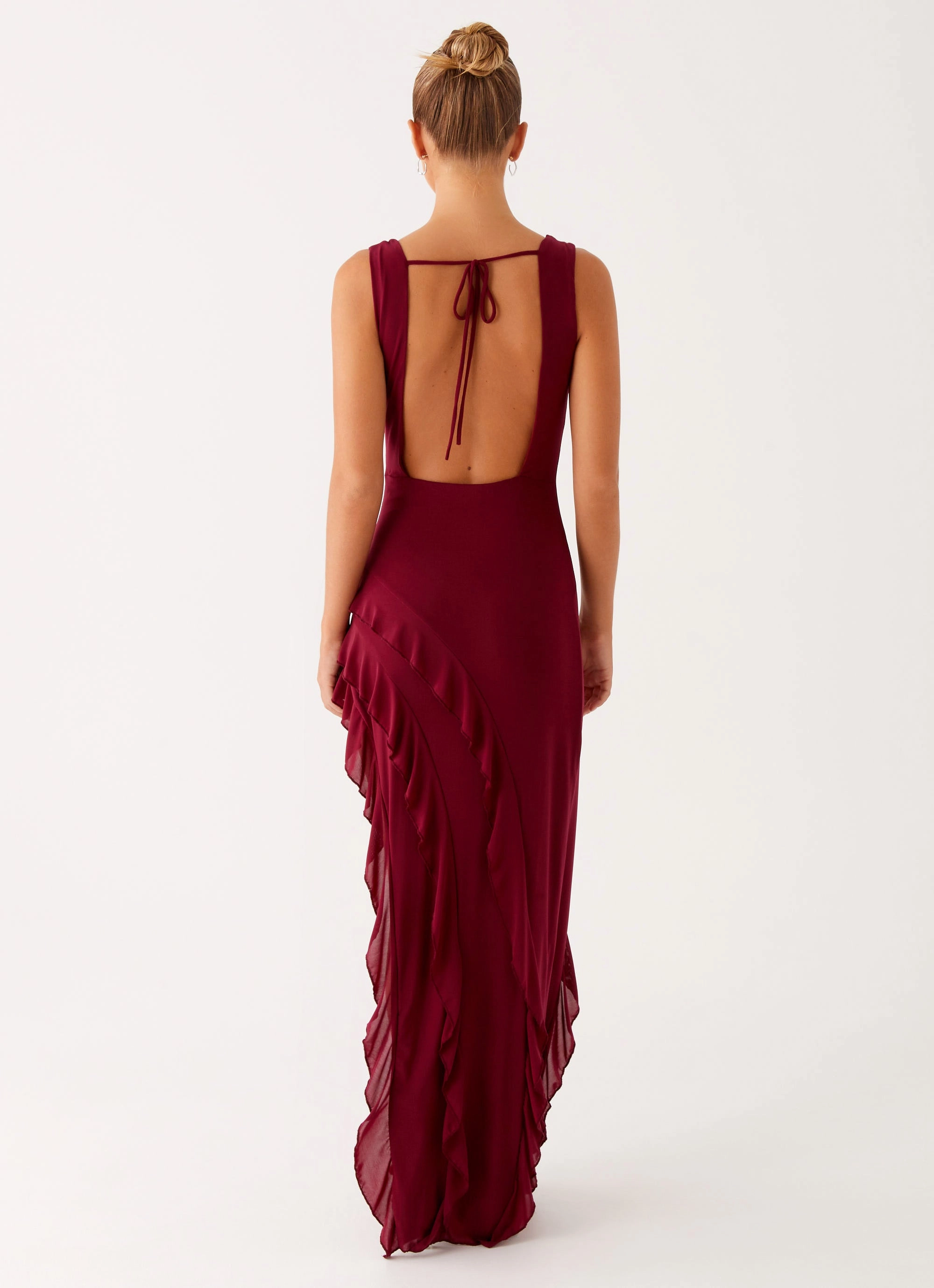 Hendrix Maxi Dress - Raspberry Wine light layering