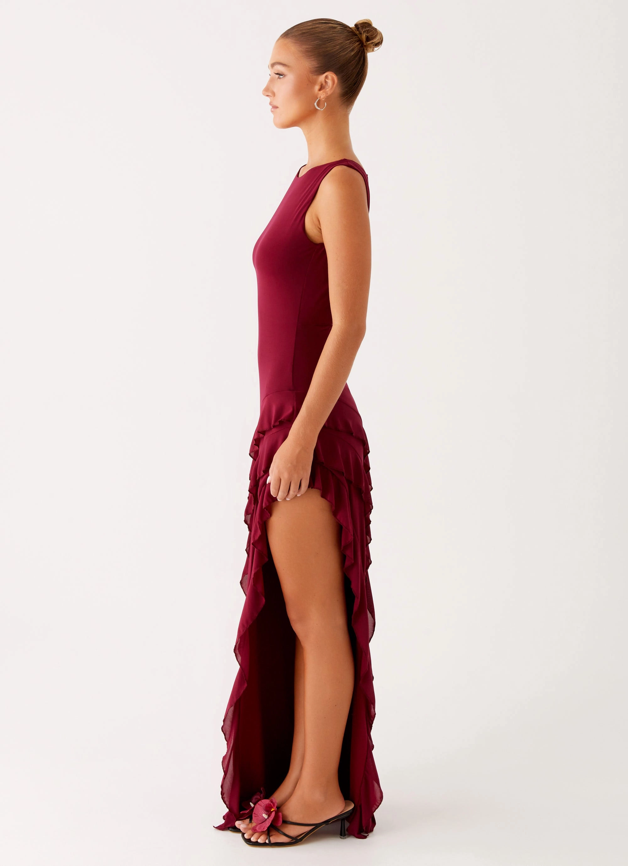Hendrix Maxi Dress - Raspberry Wine Clean Touch