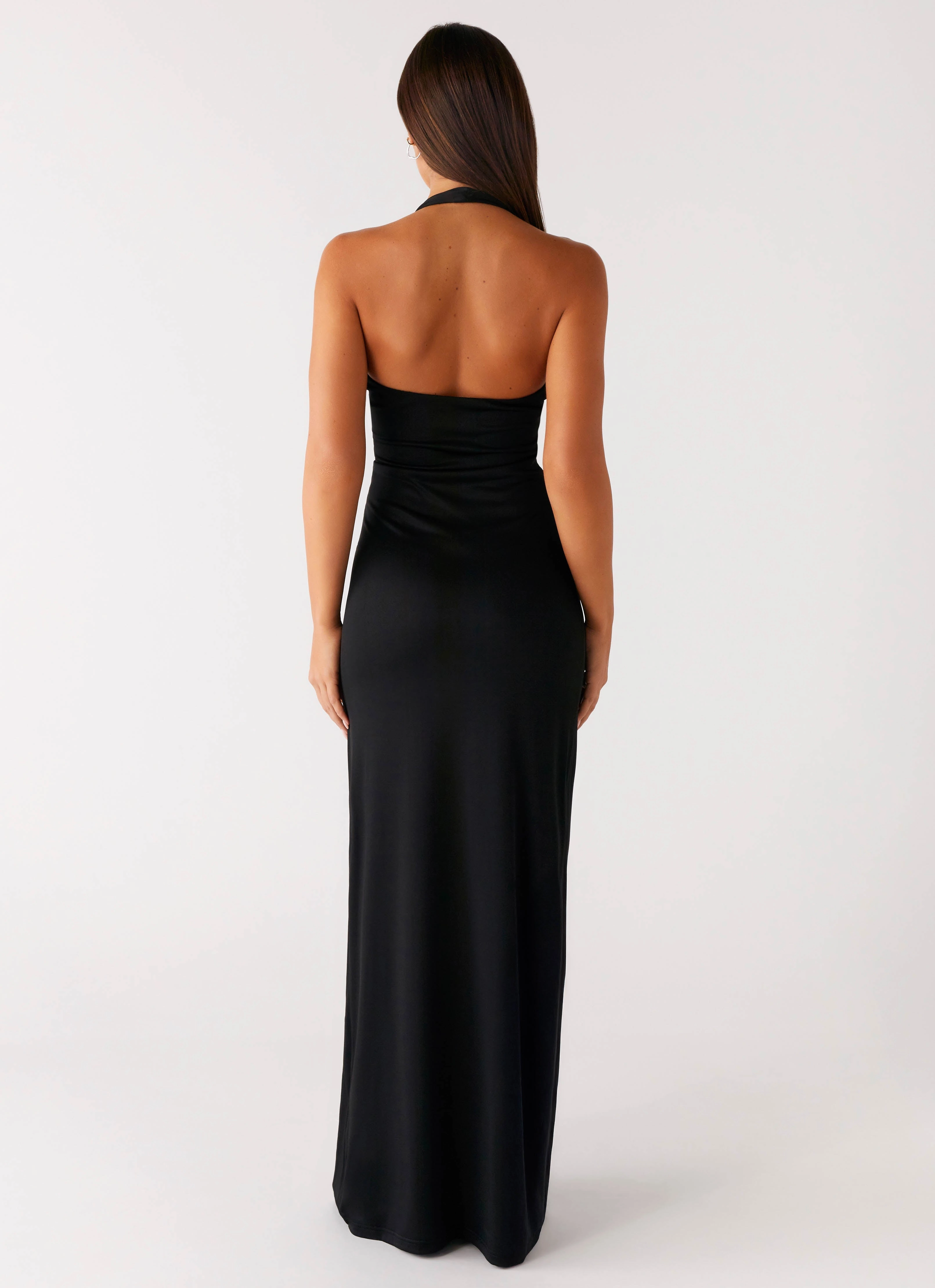 Midnight Dreams Maxi Dress - Black Feminine off-the-shoulder gown Perfect Fit Wear