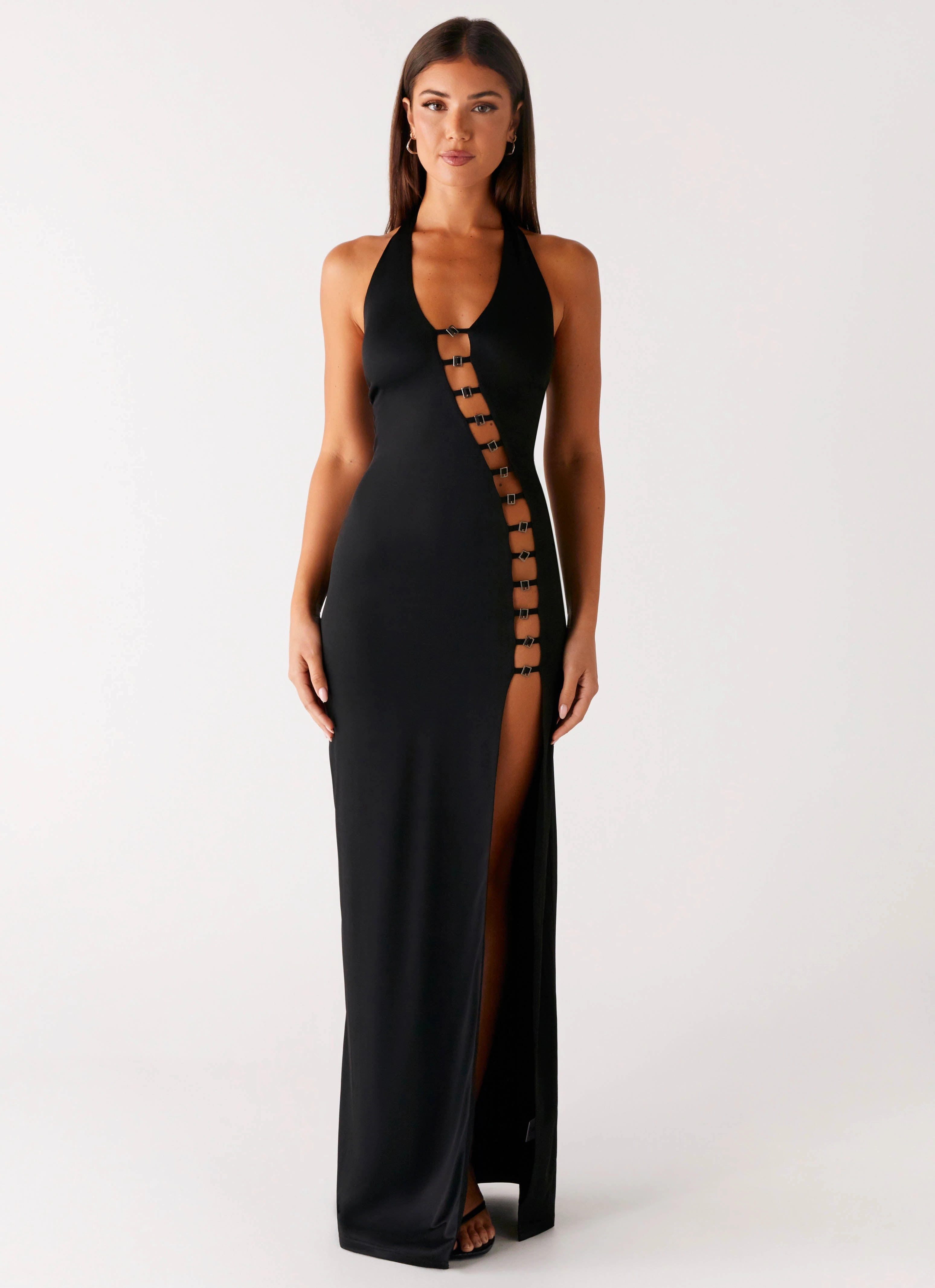 Fitted Mood Midnight Dreams Maxi Dress - Black