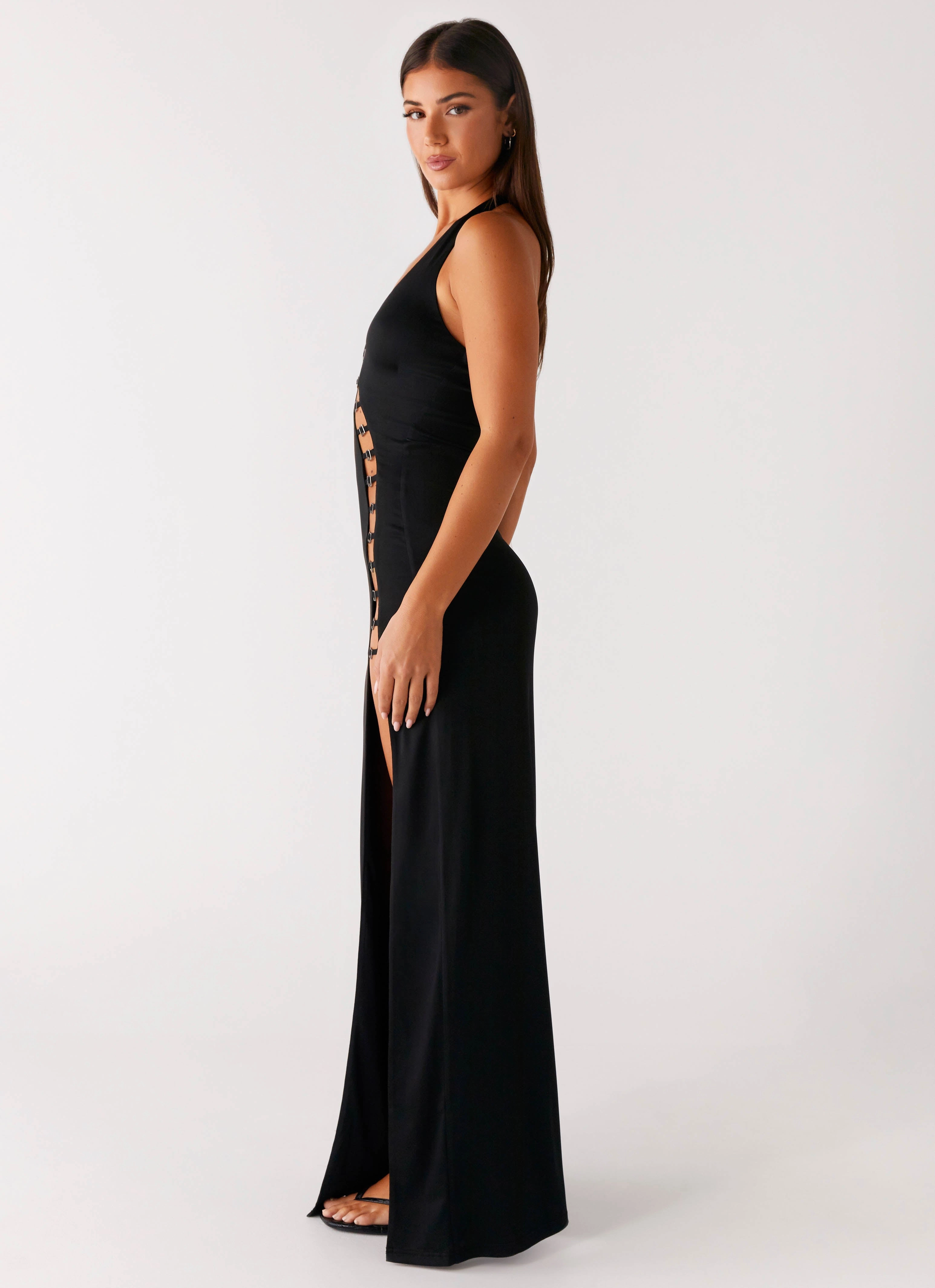 Midnight Dreams Maxi Dress - Black loose silhouette Smooth Look