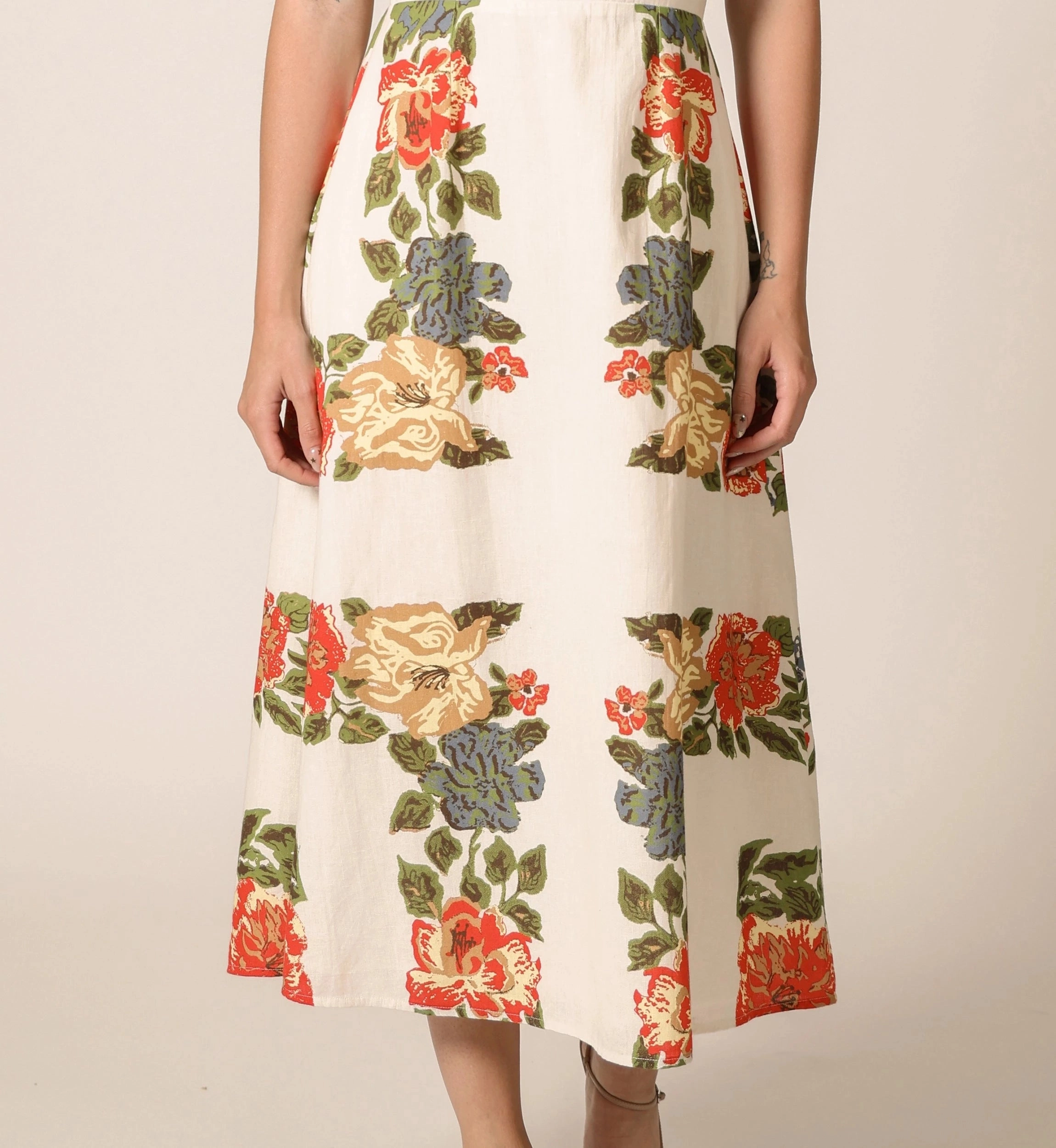 Milly Midi Dress | Juliet Airy Fabric Striped-Pattern