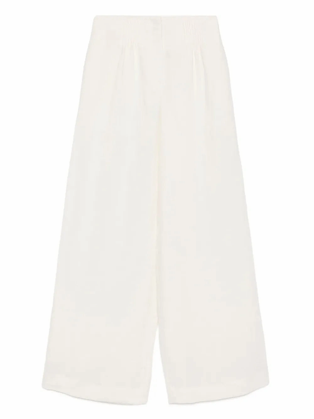 Mini Pleat Trouser in Ivory Layered Panel Design Customizable length