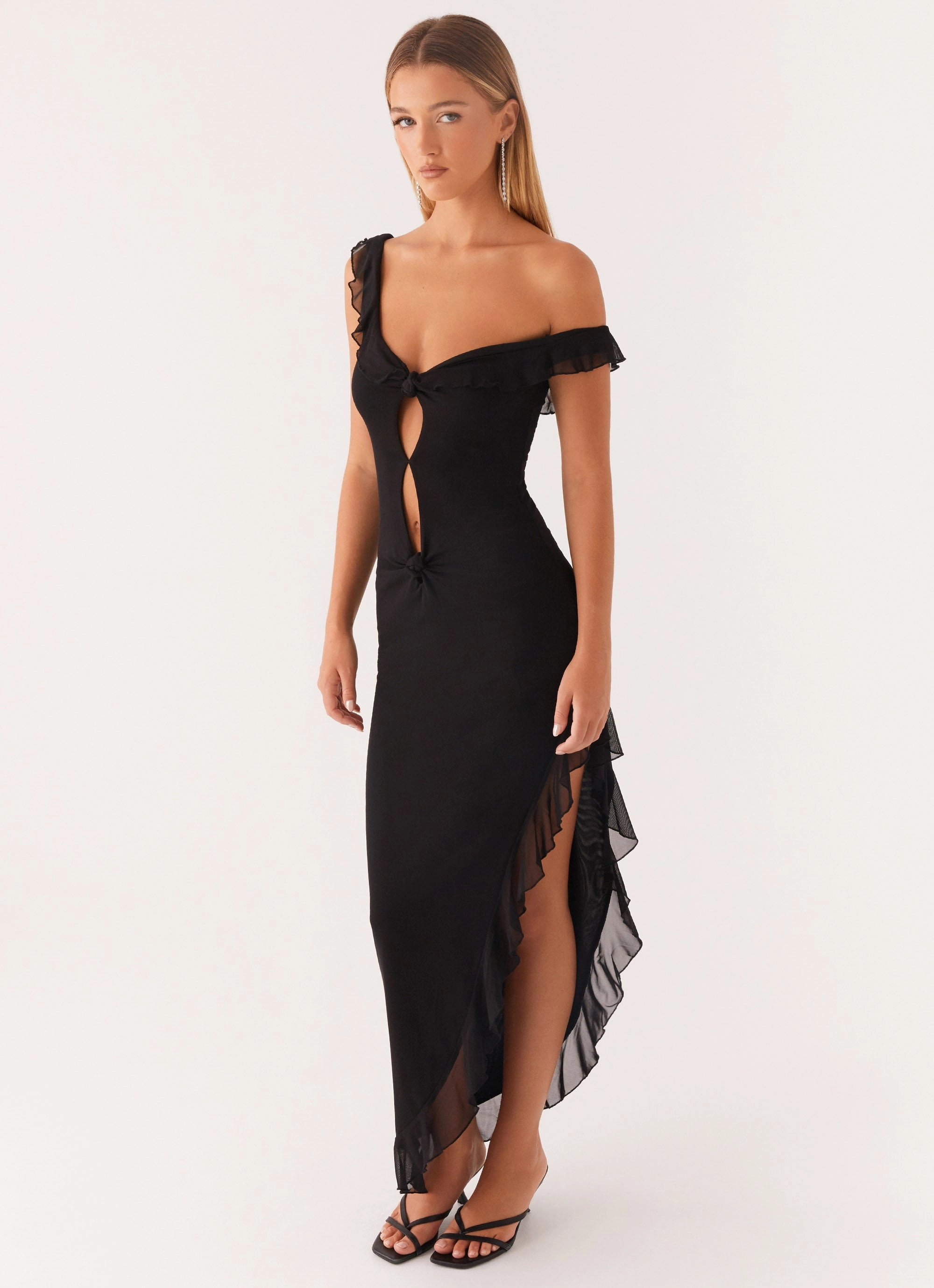 Summer Fashion Impossible Cut Out Midi Dress - Black