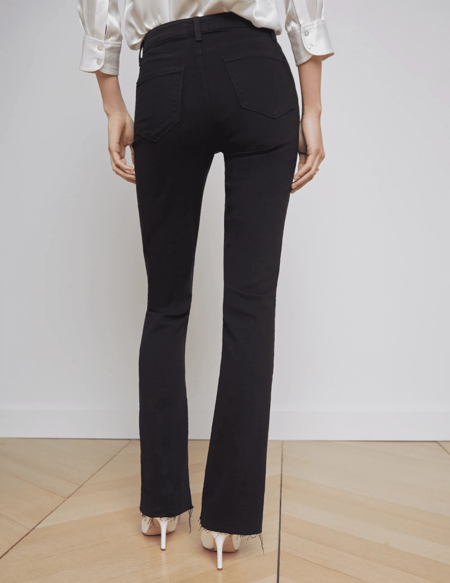 Eco Friendly Denim Fit For Life L??AGENCE Ruth High Rise Straight Jeans In Noir