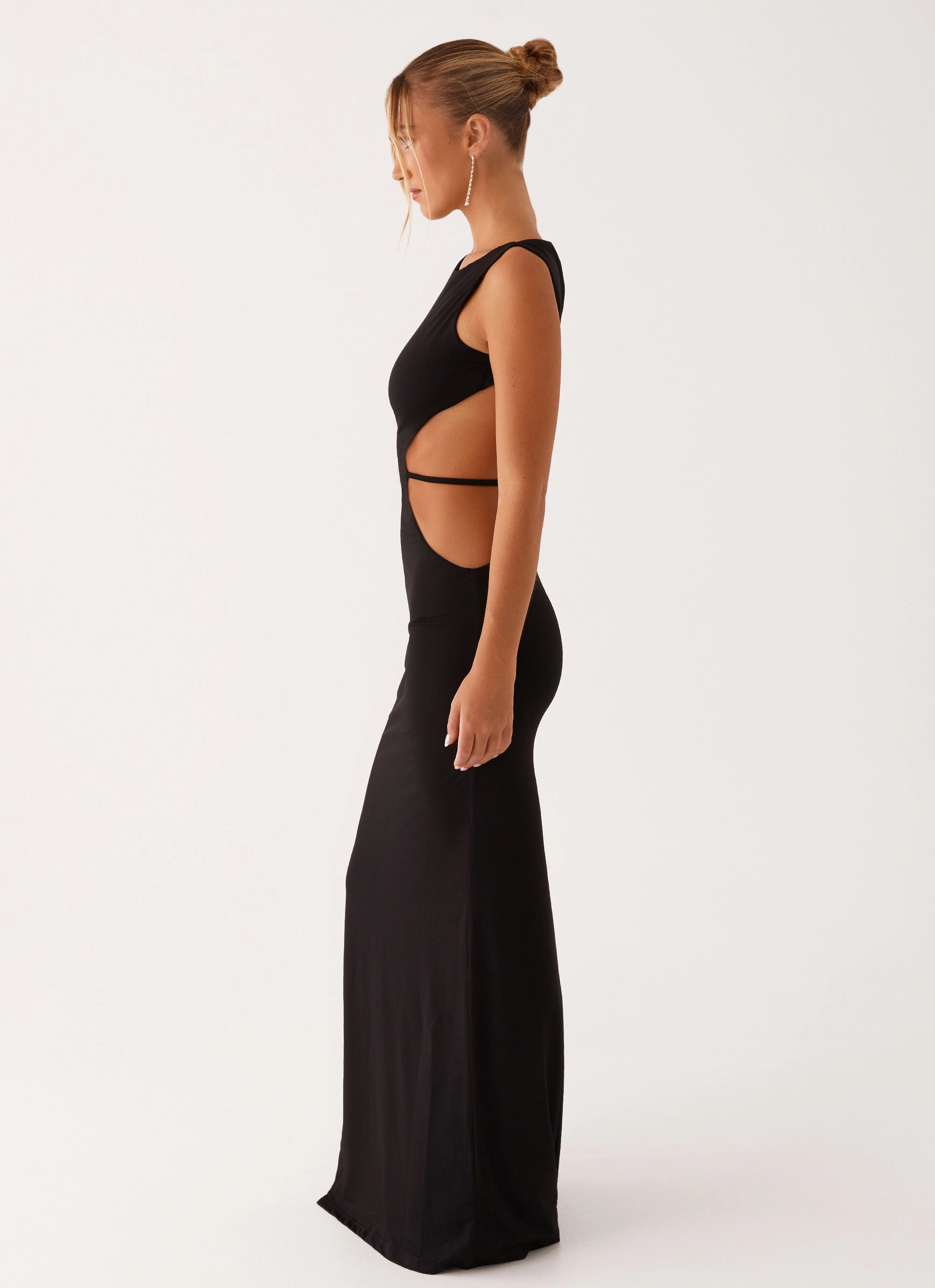 Empire Waist Sutton Maxi Dress - Black