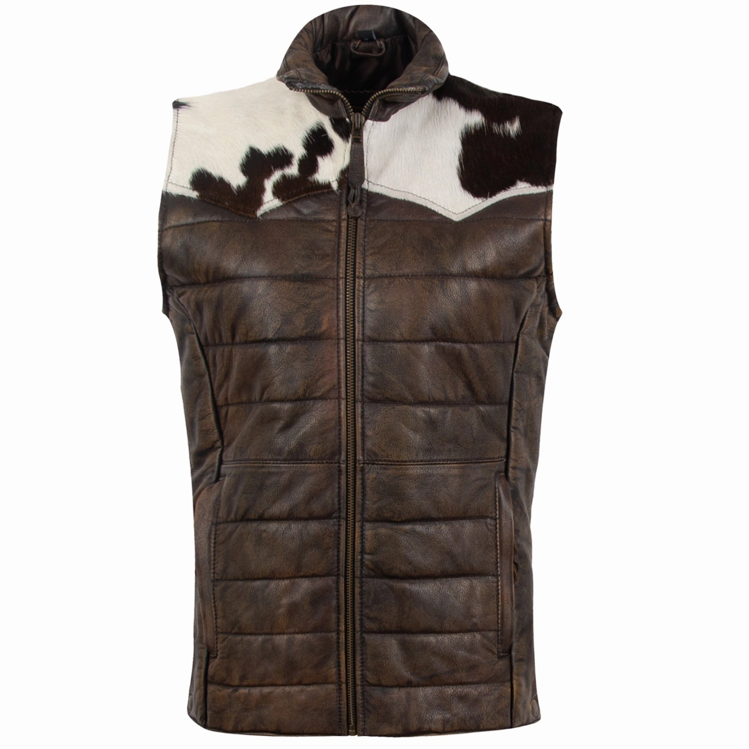 STS Ranchwear Womens Adalyn Tobacco Brown Leather Leather Vest Sleek Comfort Noise Reduced Fasteners