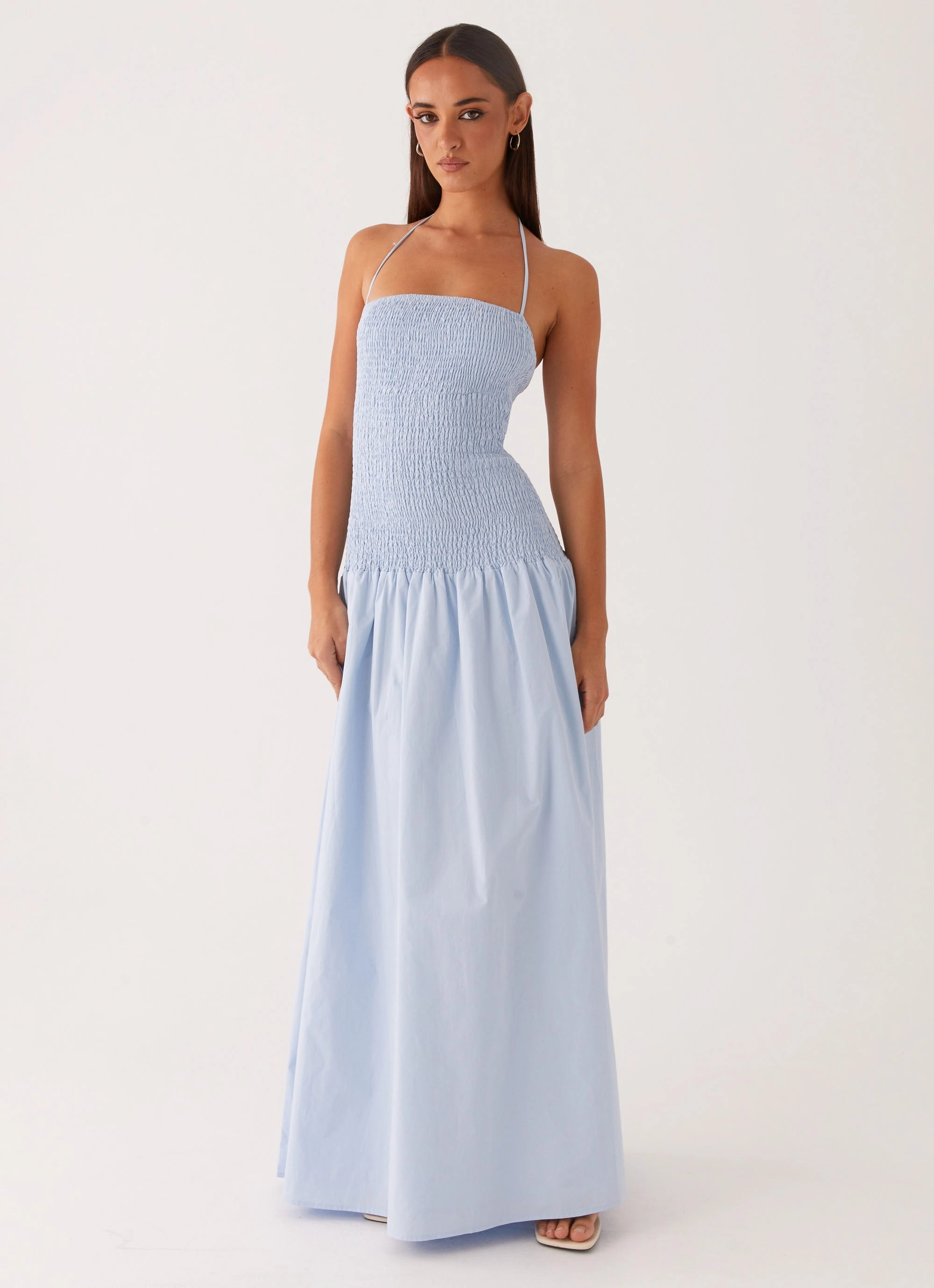 Zahra Maxi Dress - Blue Modern Soft