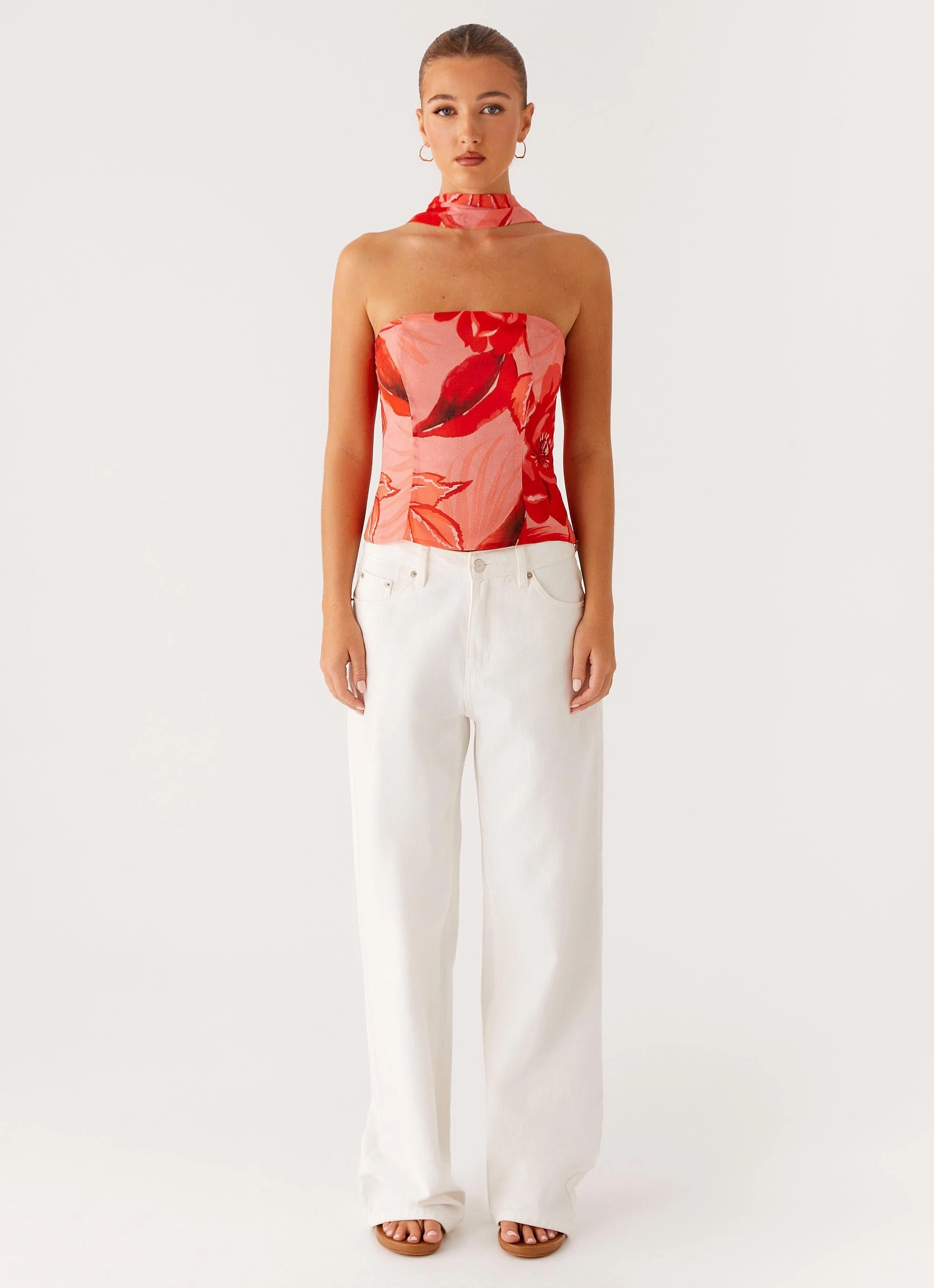 Cooling Technology Anais Scarf Top - Sicily Sunset Print