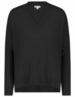Knit Layering Moisture wicking Minnie Rose Cashmere Long and Lean V Neck Sweater