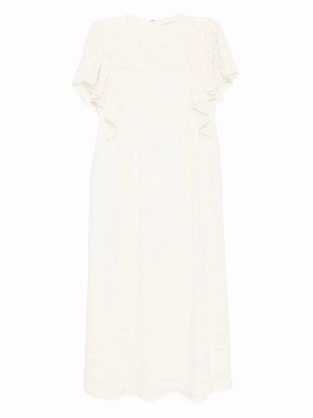 Mirabelle Dress in Ivory Biodegradable Fiber Blend