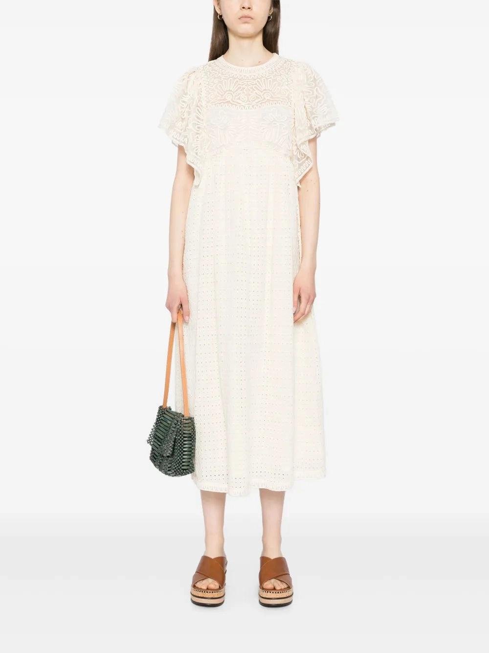 Mirabelle Dress in Ivory ReinforcedStitching Friction Resistant Finish