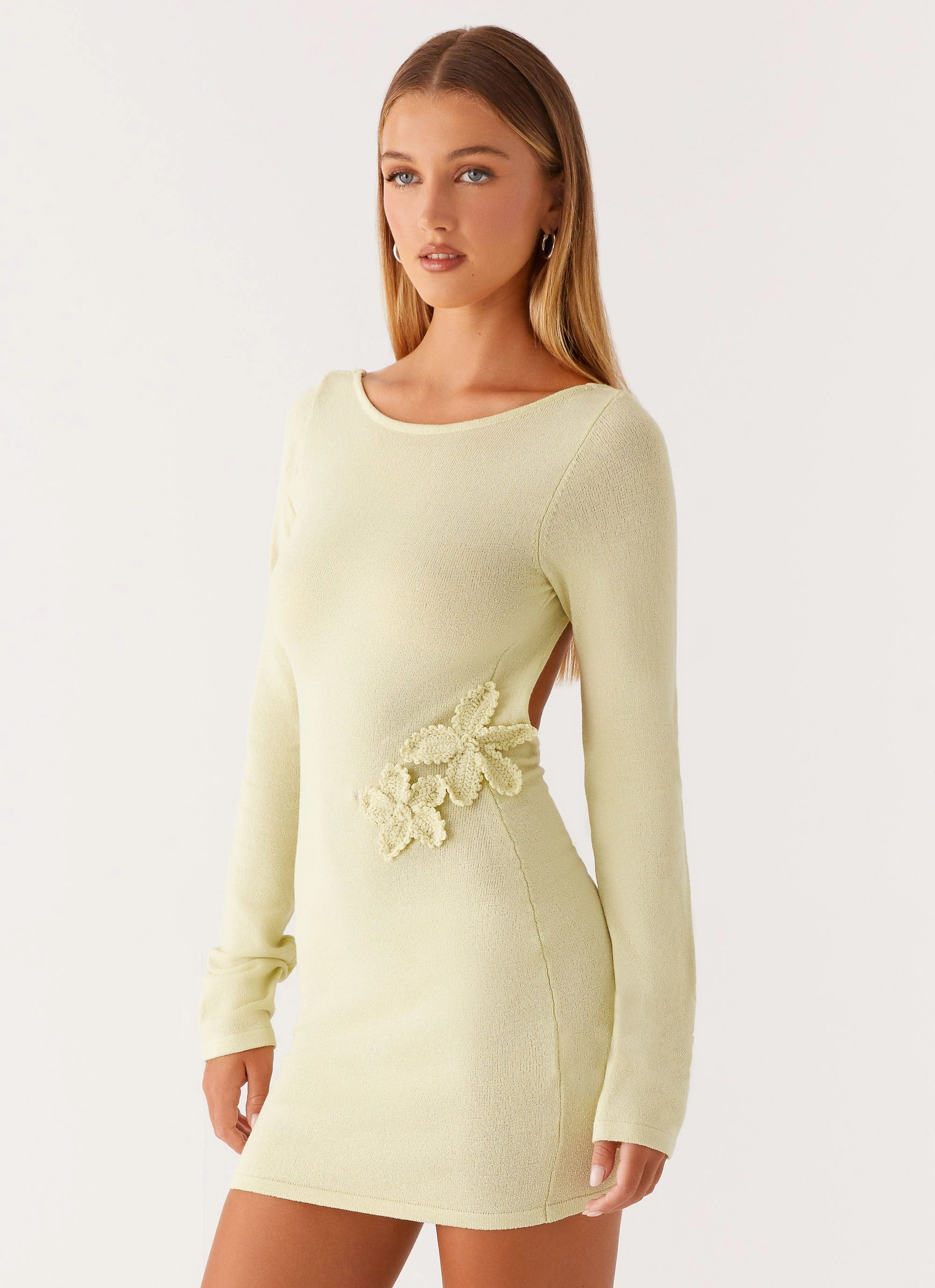 Light Wear Miriam Knit Mini Dress - Green