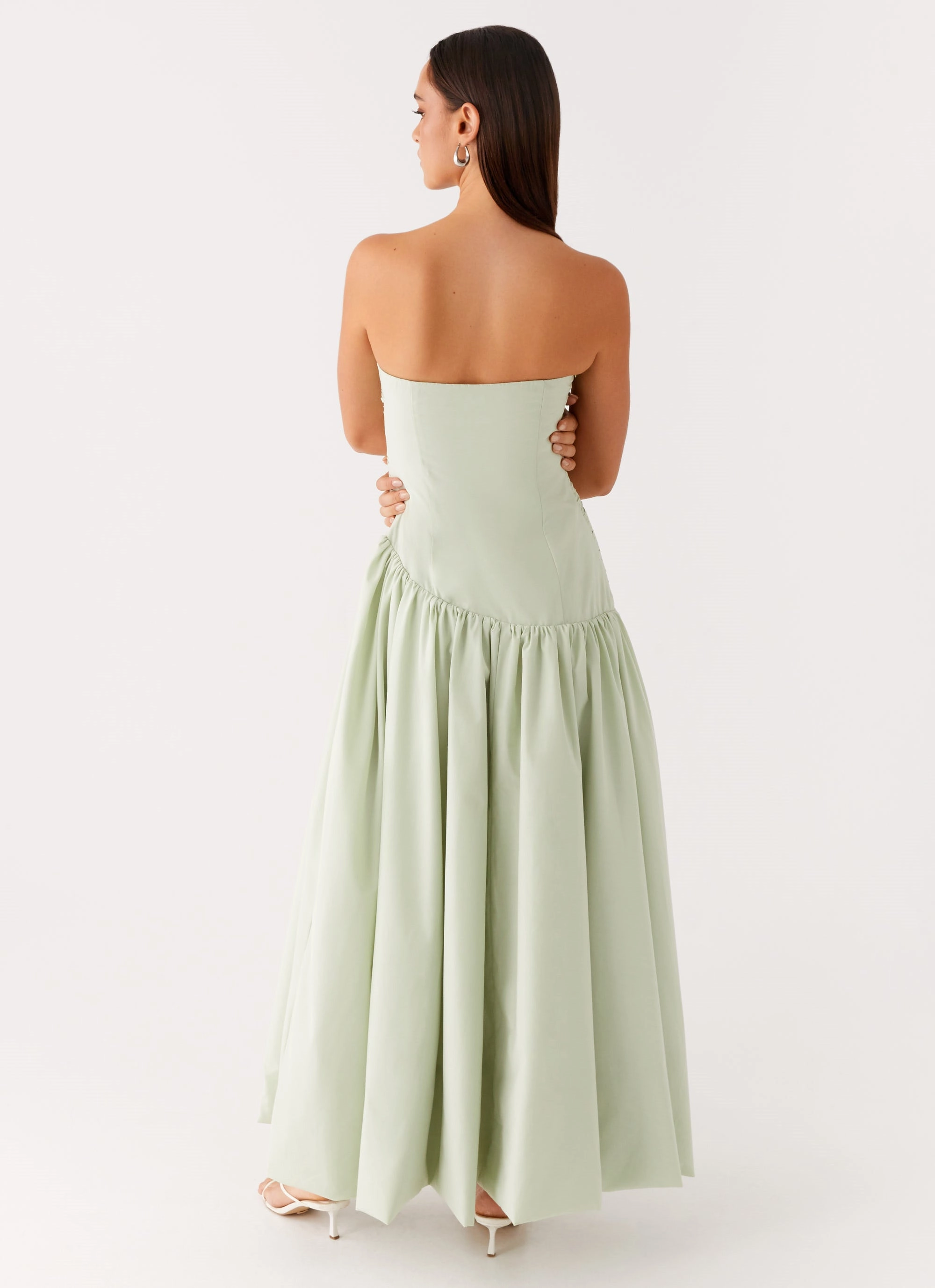Euro Ease High-Fashion Misa Bubble Maxi Dress - Mint