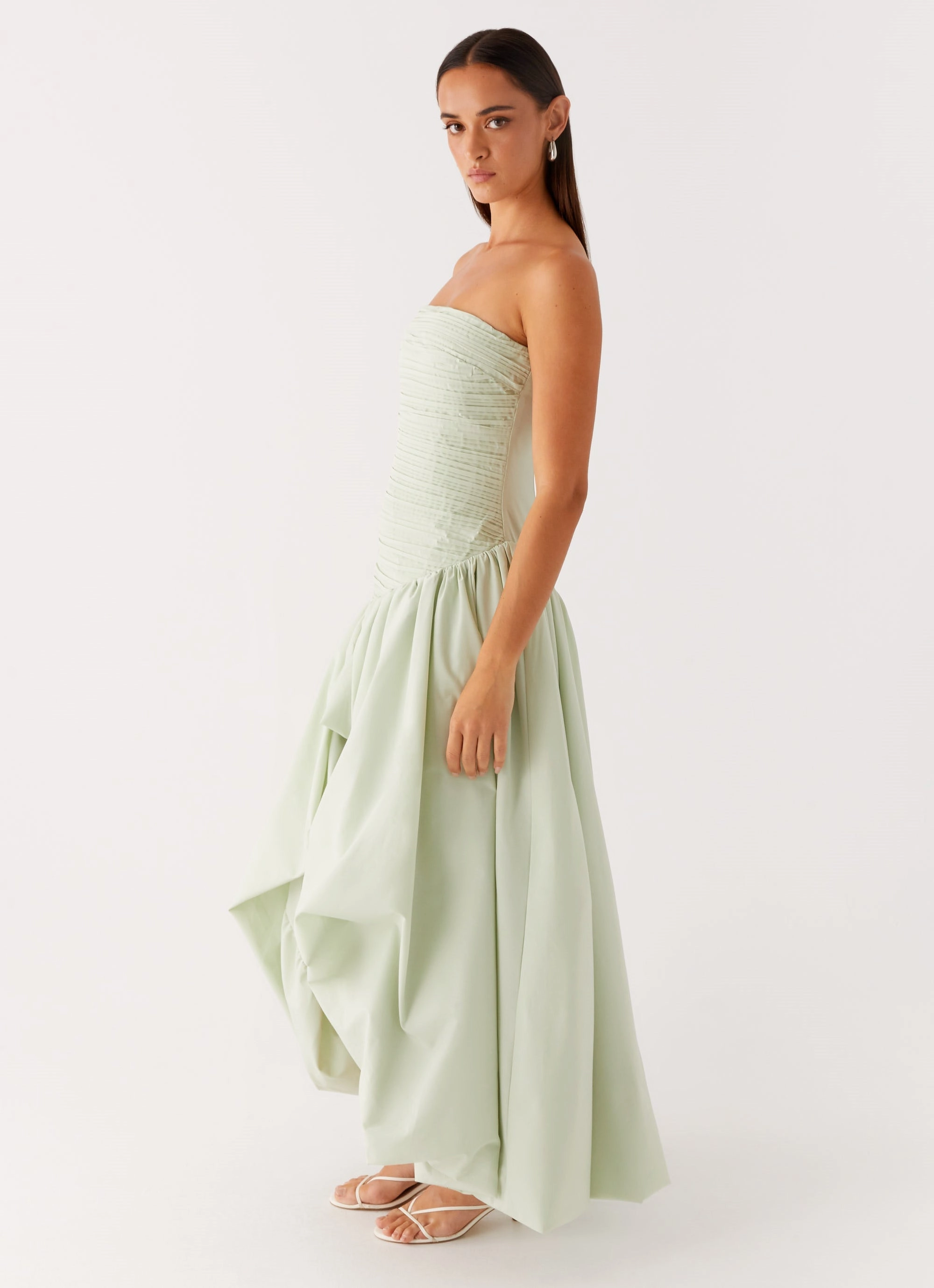 Misa Bubble Maxi Dress - Mint Work Friendly Gender Free