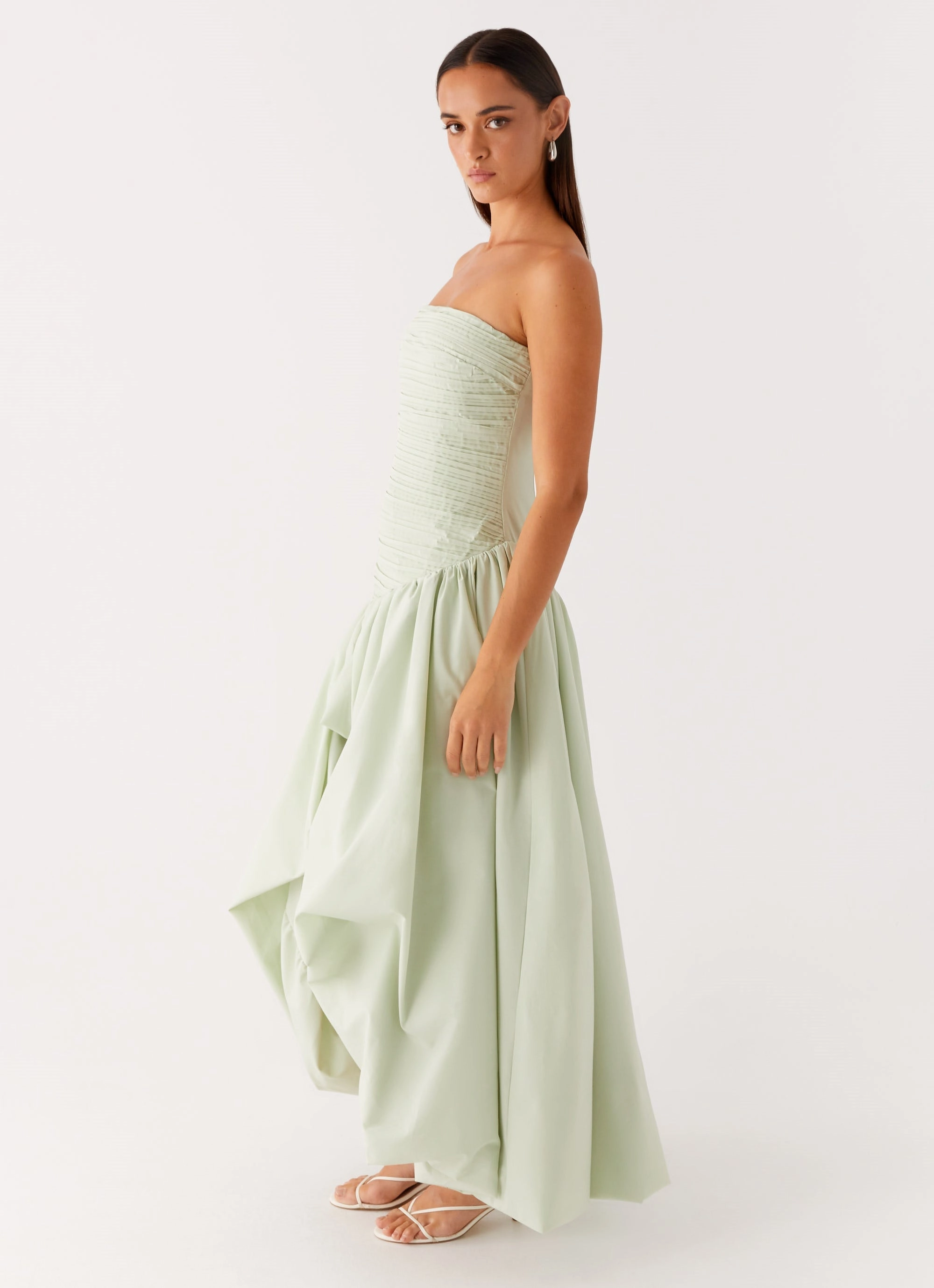 Tailored Style Misa Bubble Maxi Dress - Mint