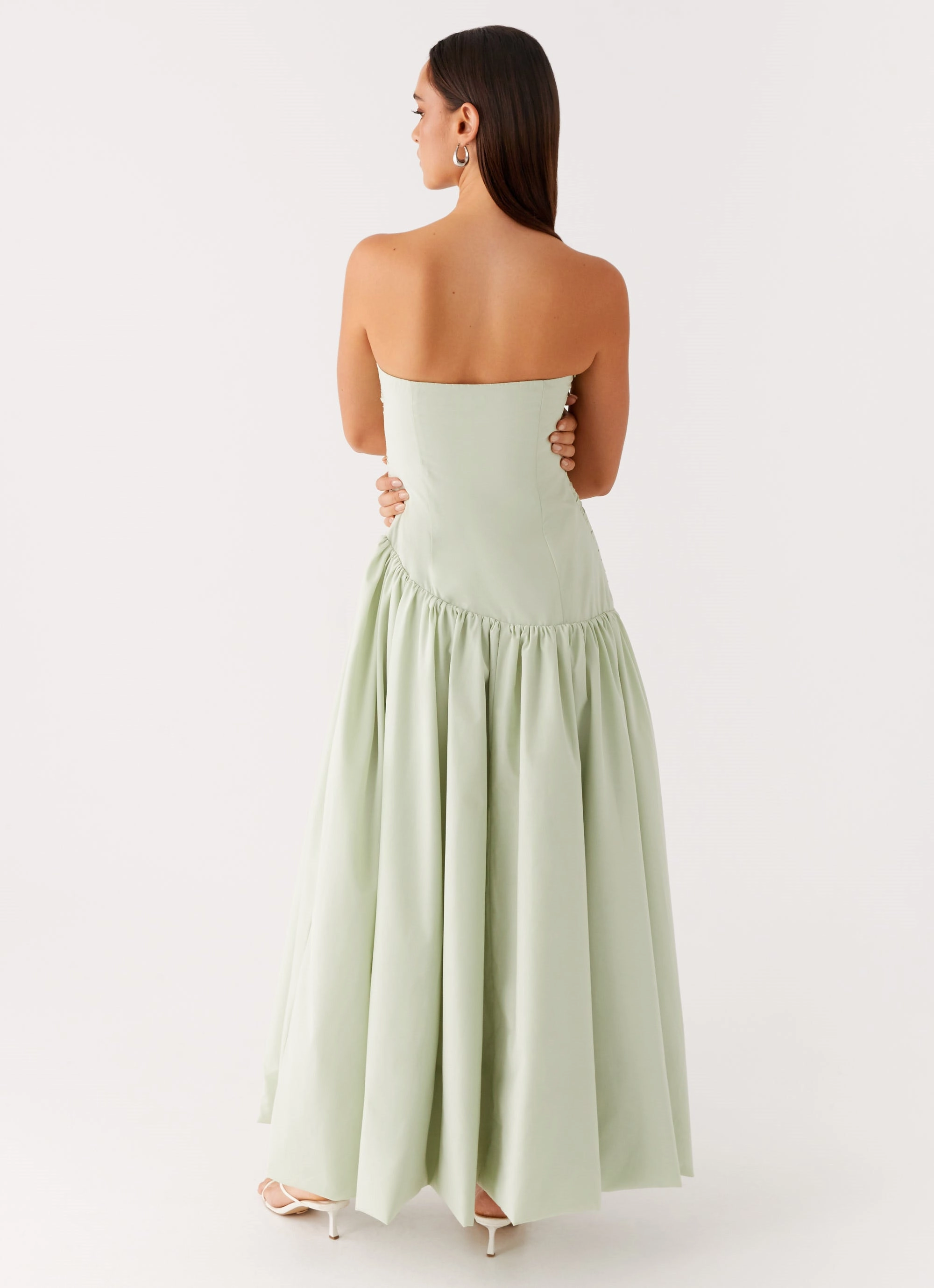 Misa Bubble Maxi Dress - Mint Layered Wear Soft Fit Wear