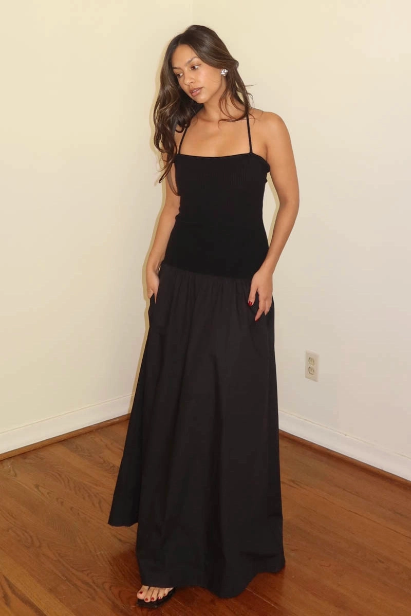 Esme Tie Up Maxi Dress Smooth Tone