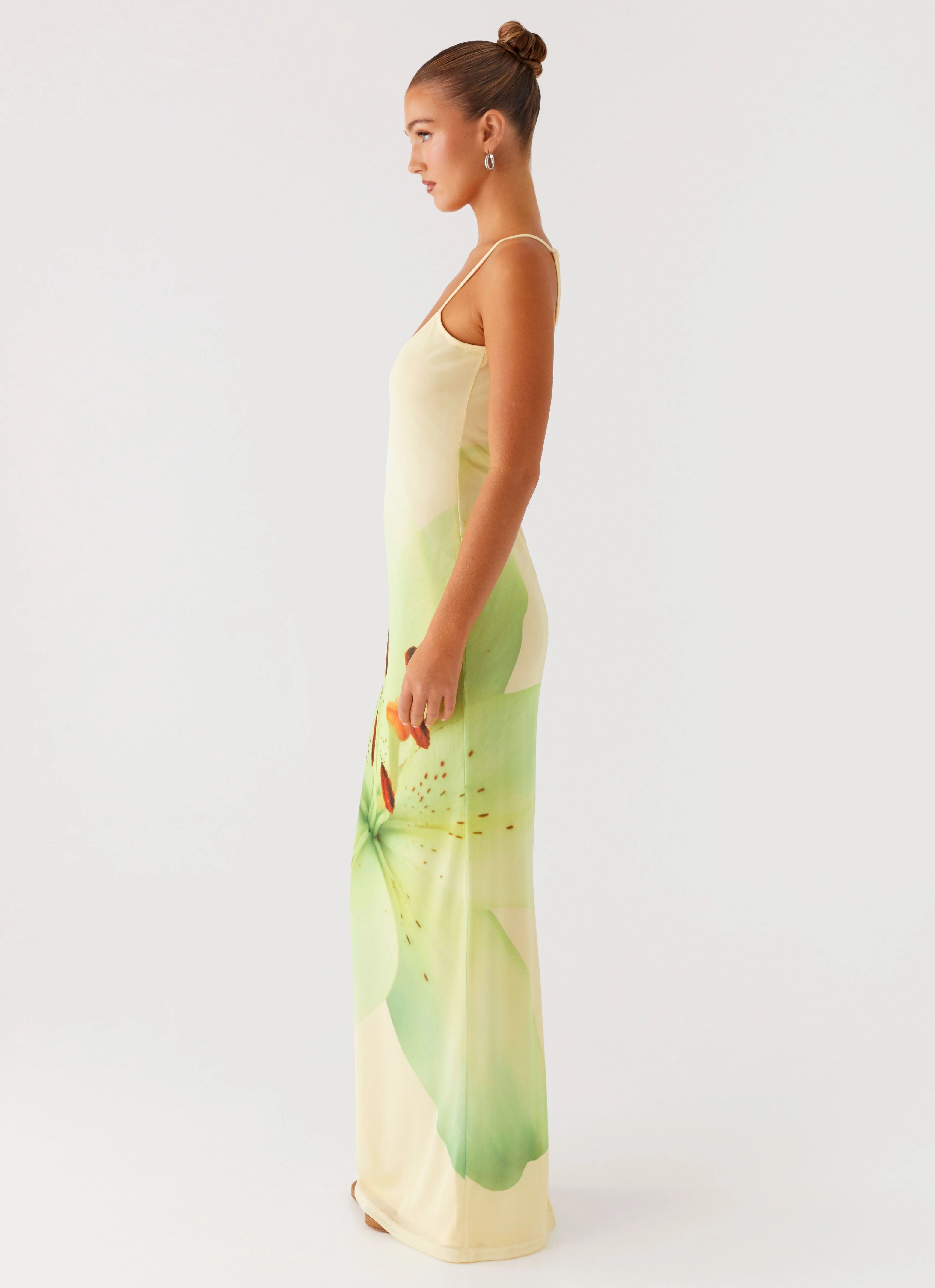 Transitional-Wear Simple Touch Bad News Mesh Maxi Dress - Yellow Lily