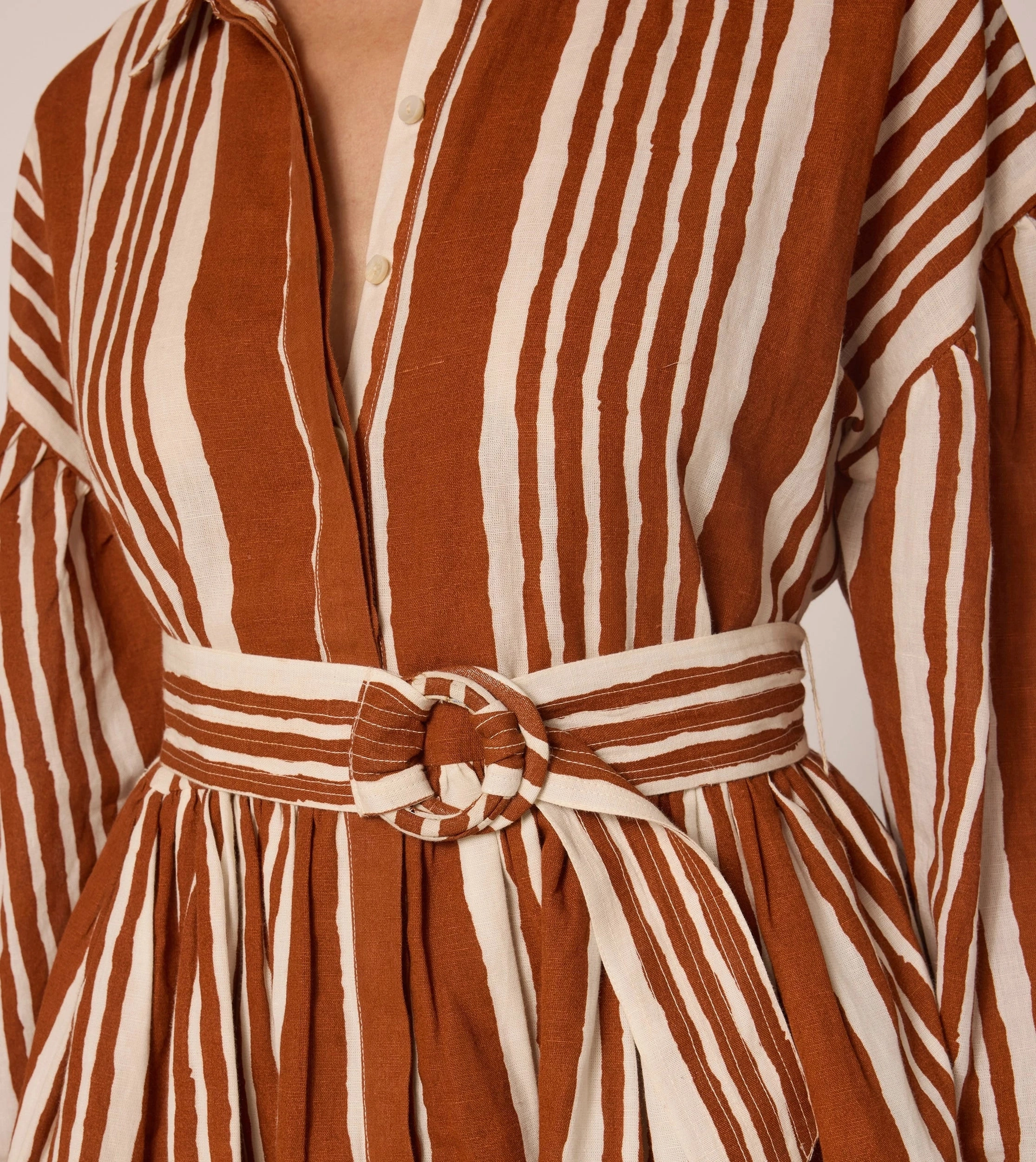 ContrastPlacket Casual dress Tiana Mini Dress | Vecchio Stripe