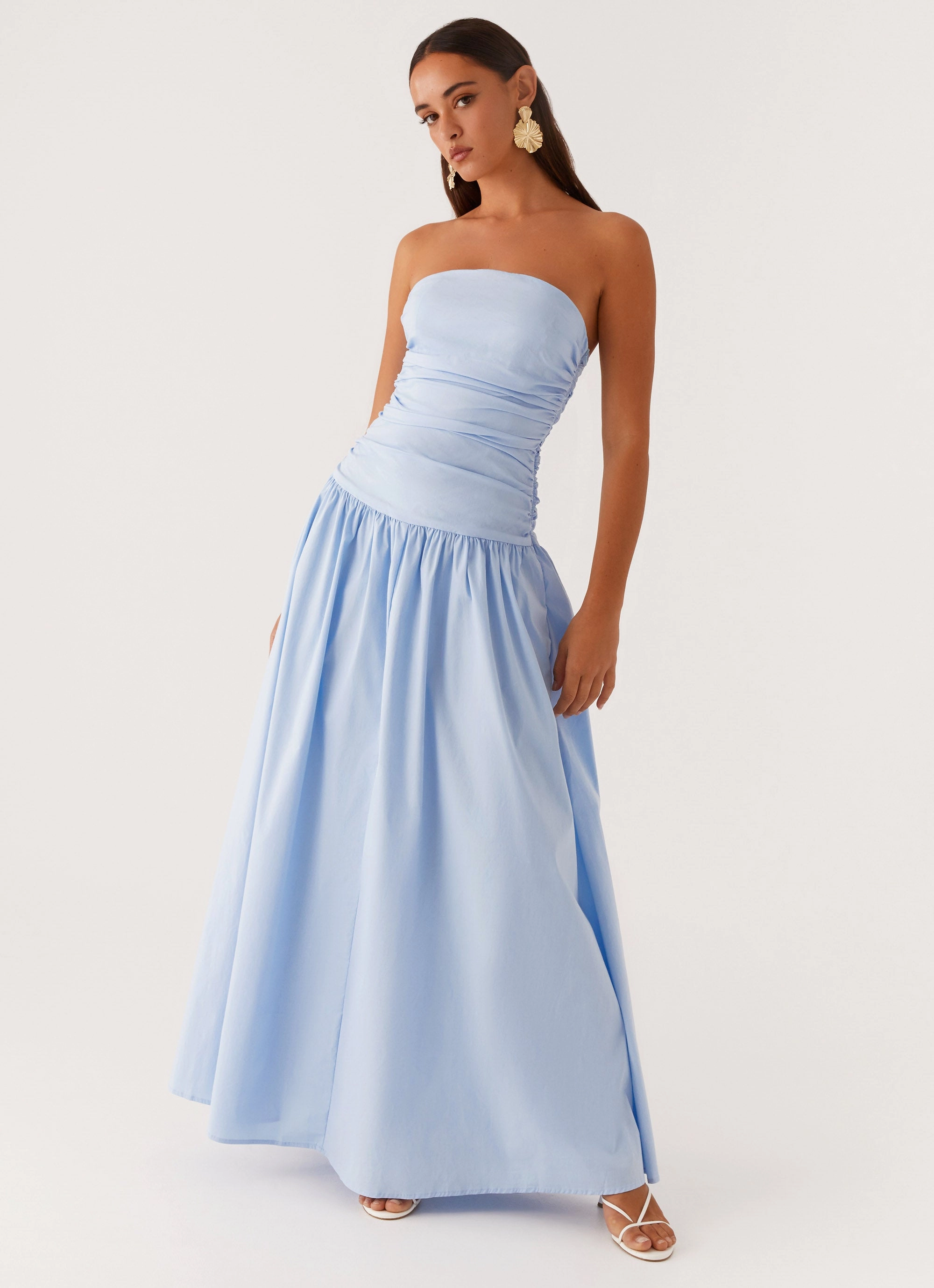 Carmel Maxi Dress - Blue Breathable Elegant Piece