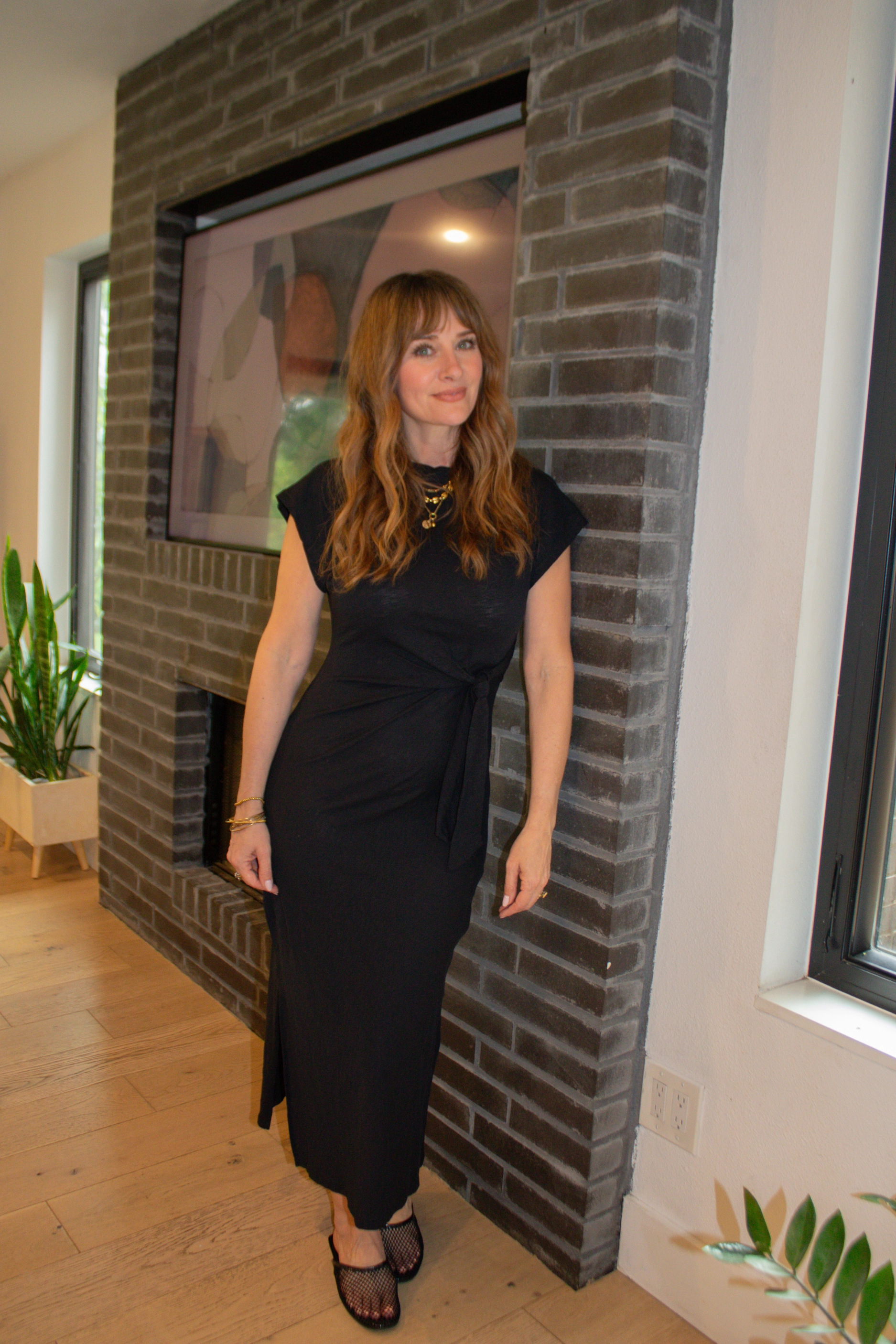 Jolene Midi Dress - Black Layer Safe