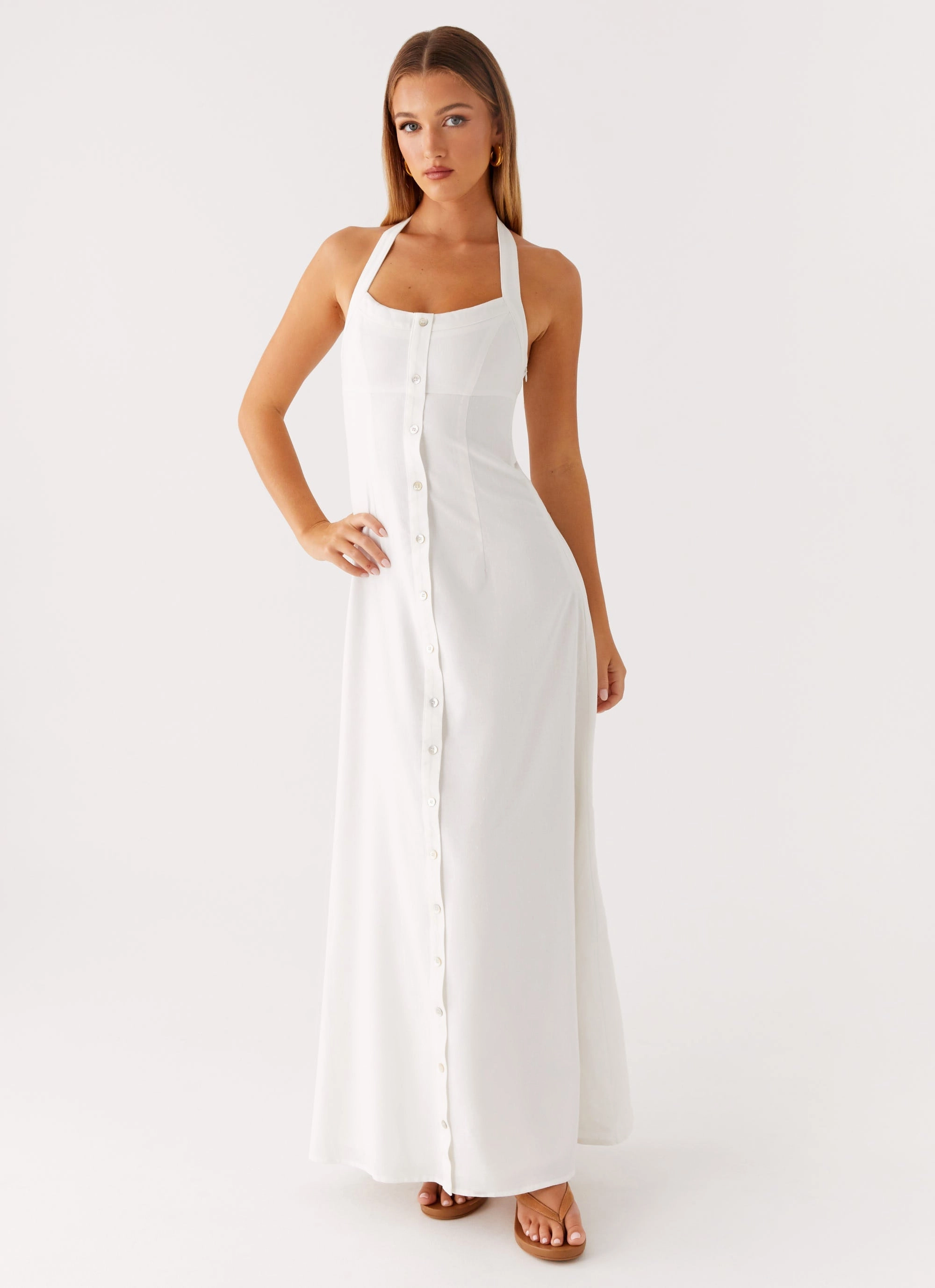 Jovanni Maxi Dress - White Daily Style
