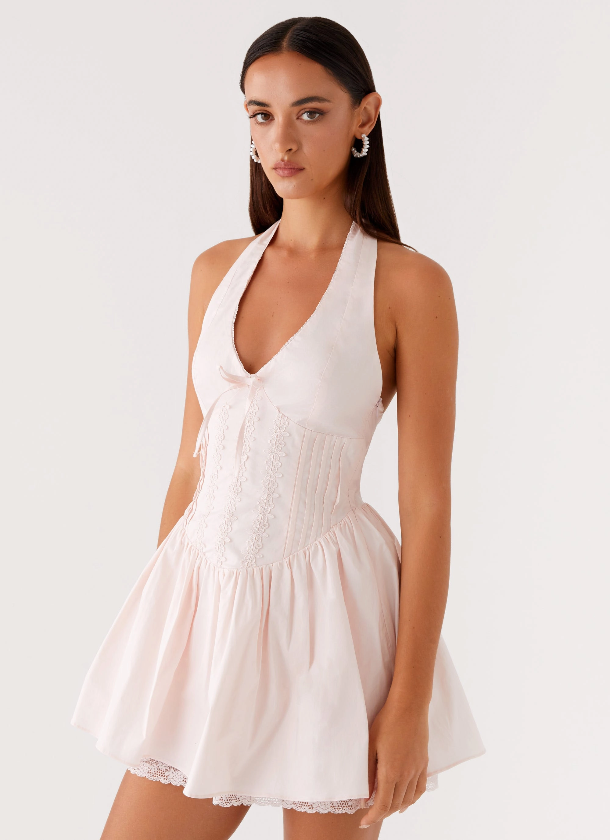 Moira Mini Dress - Pink Polished Layer Luxe Comfort