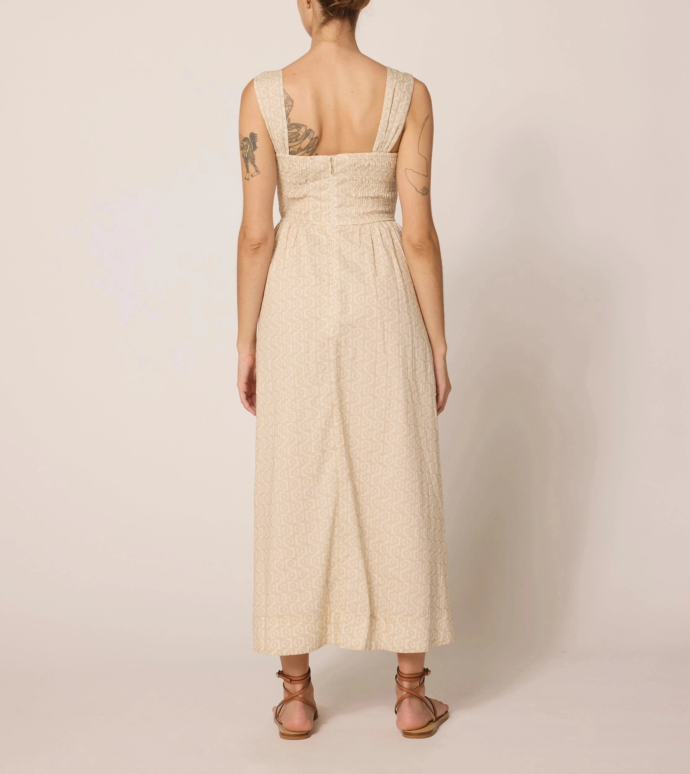 Stylish Tank Contrast Stitch Accent Amada Ankle Dress | Rialto