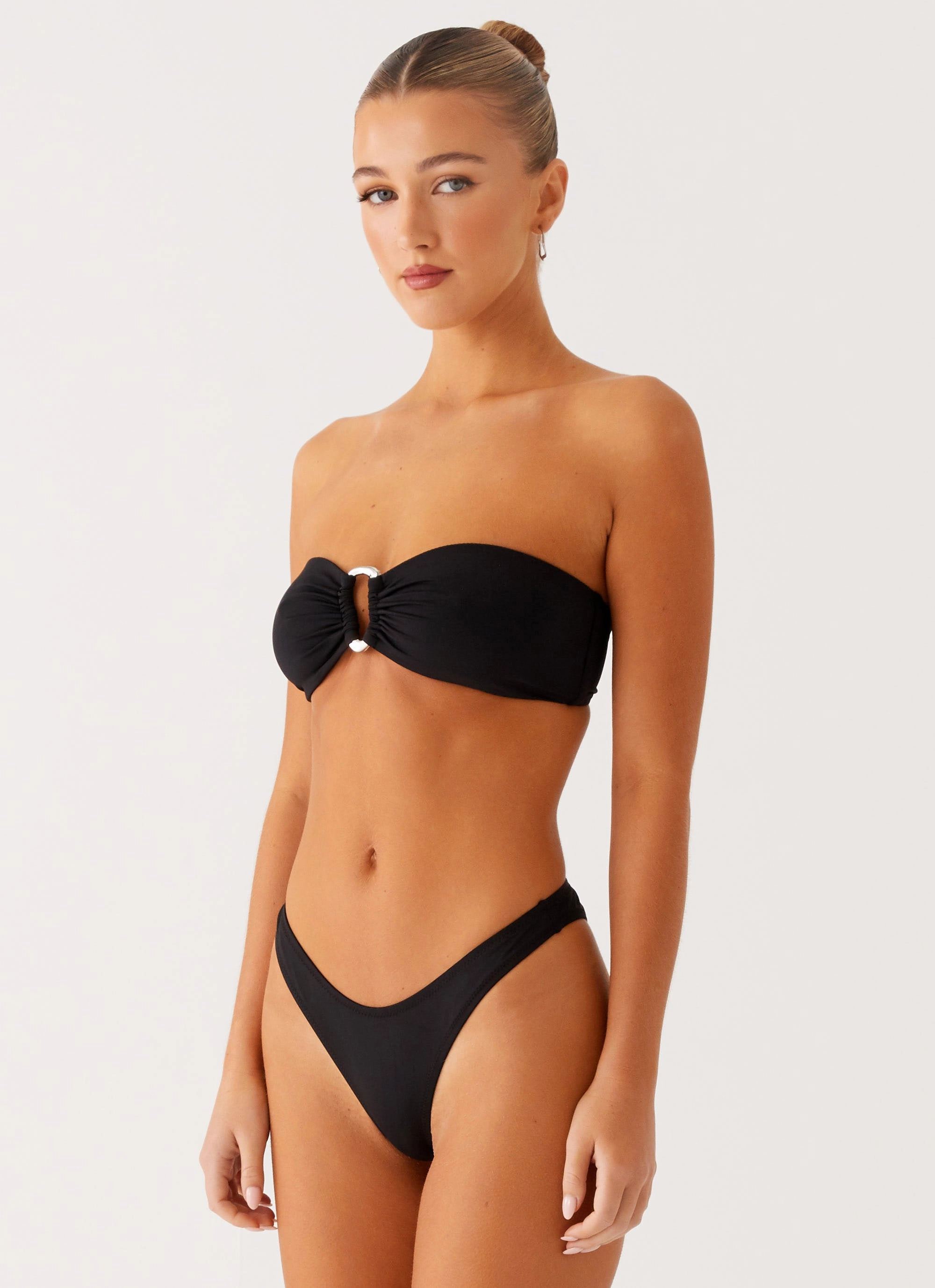 Cuba Strapless Bikini Top - Black Waterproof Swimwear