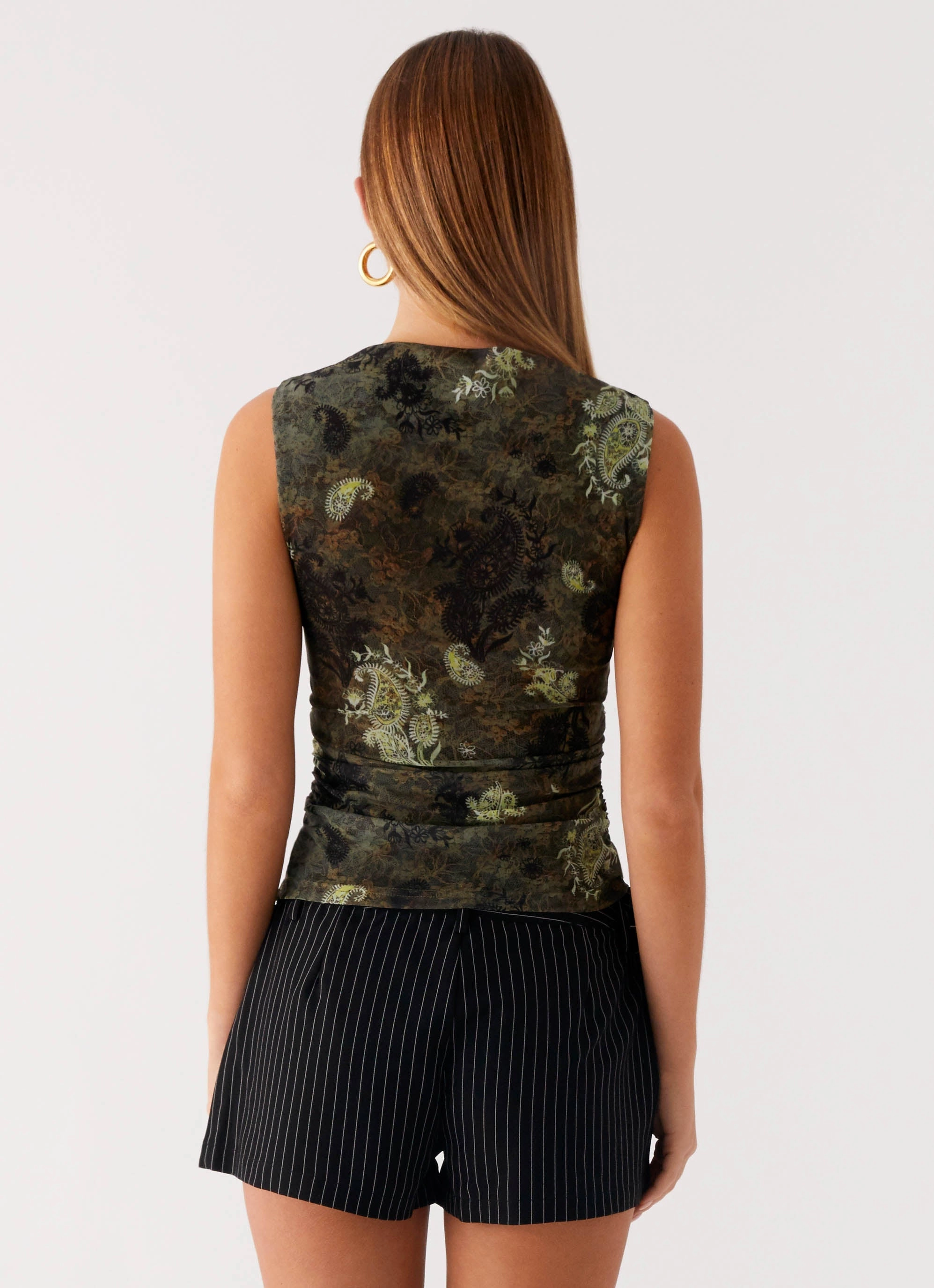 Lux Tank Top - Cyber Floral Street Style