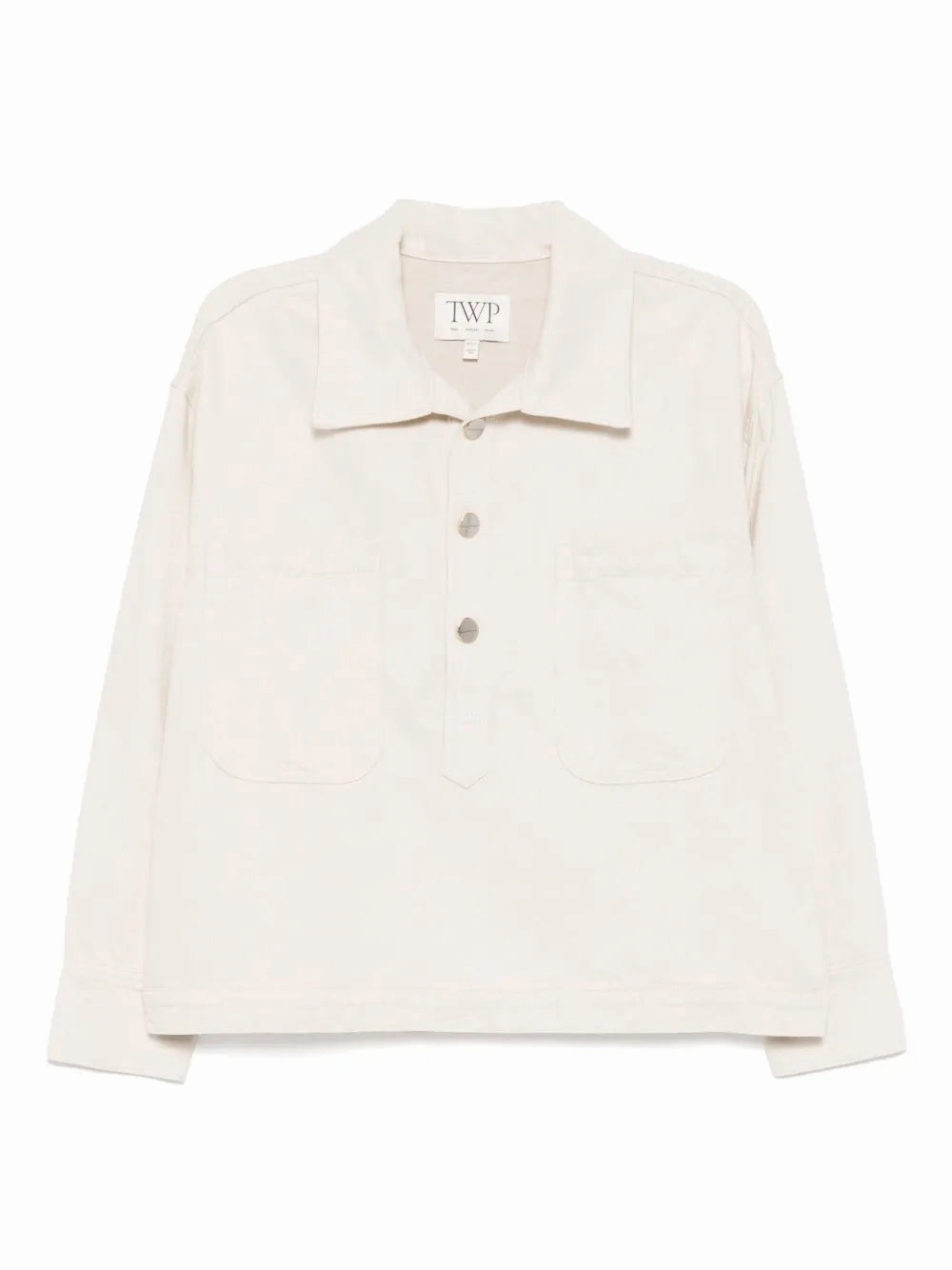 At Ease Popover in Natural Thermal Insulation Core Yarn Dyed Stripes