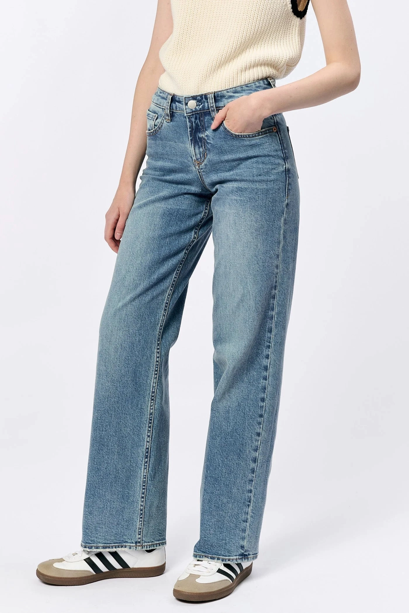 Taylor Straight Leg Jeans - Vintage Flow Adjustable Cuff Contoured Armhole Design