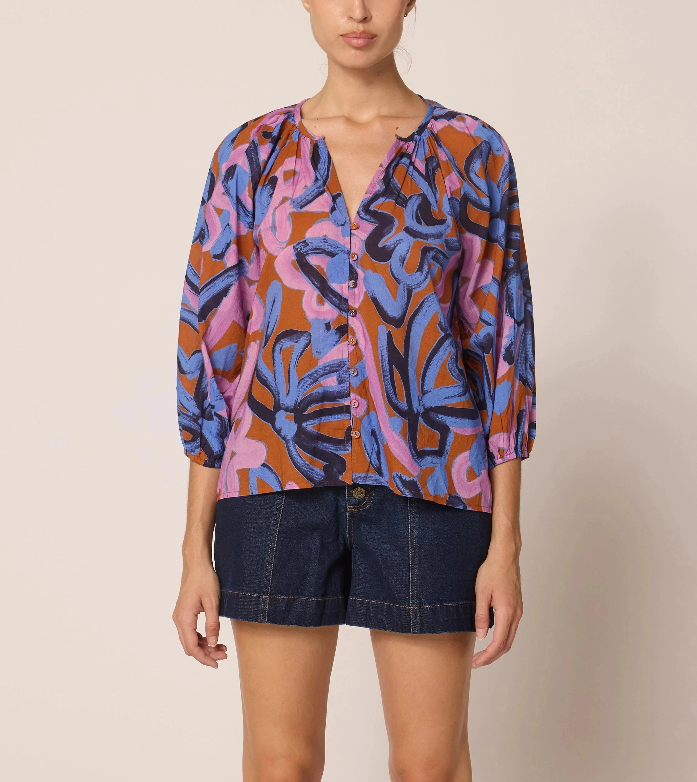 Ramona Blouse | Fresco Reversible design UV Protection Enhanced