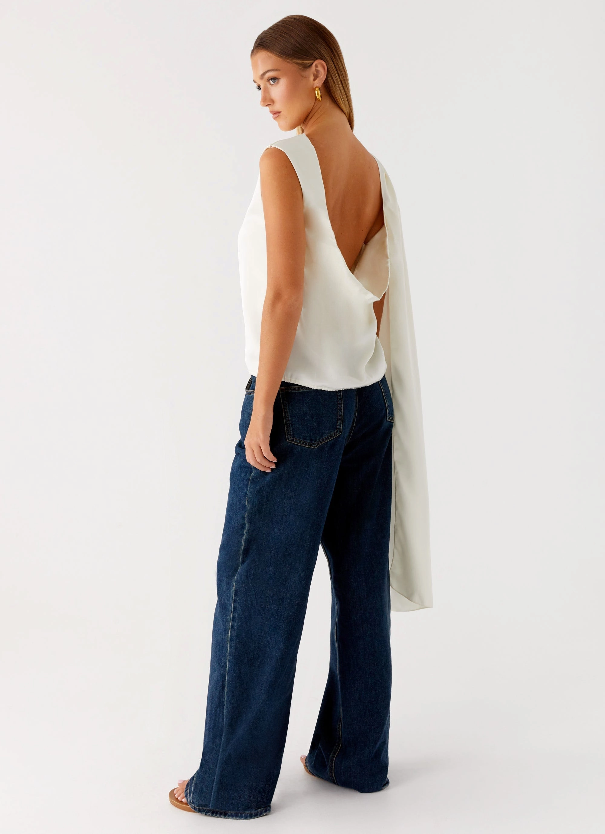 Mojito Cowl Top - Ivory Formal Tank