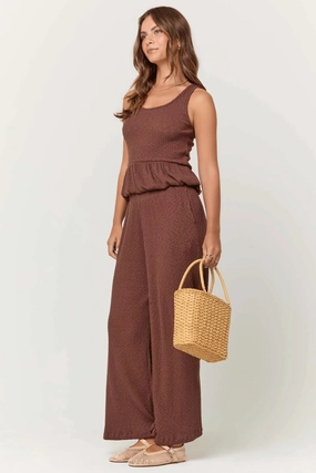 Monterosa Ribbed Wide Leg Pants - Cacao Layered Wear