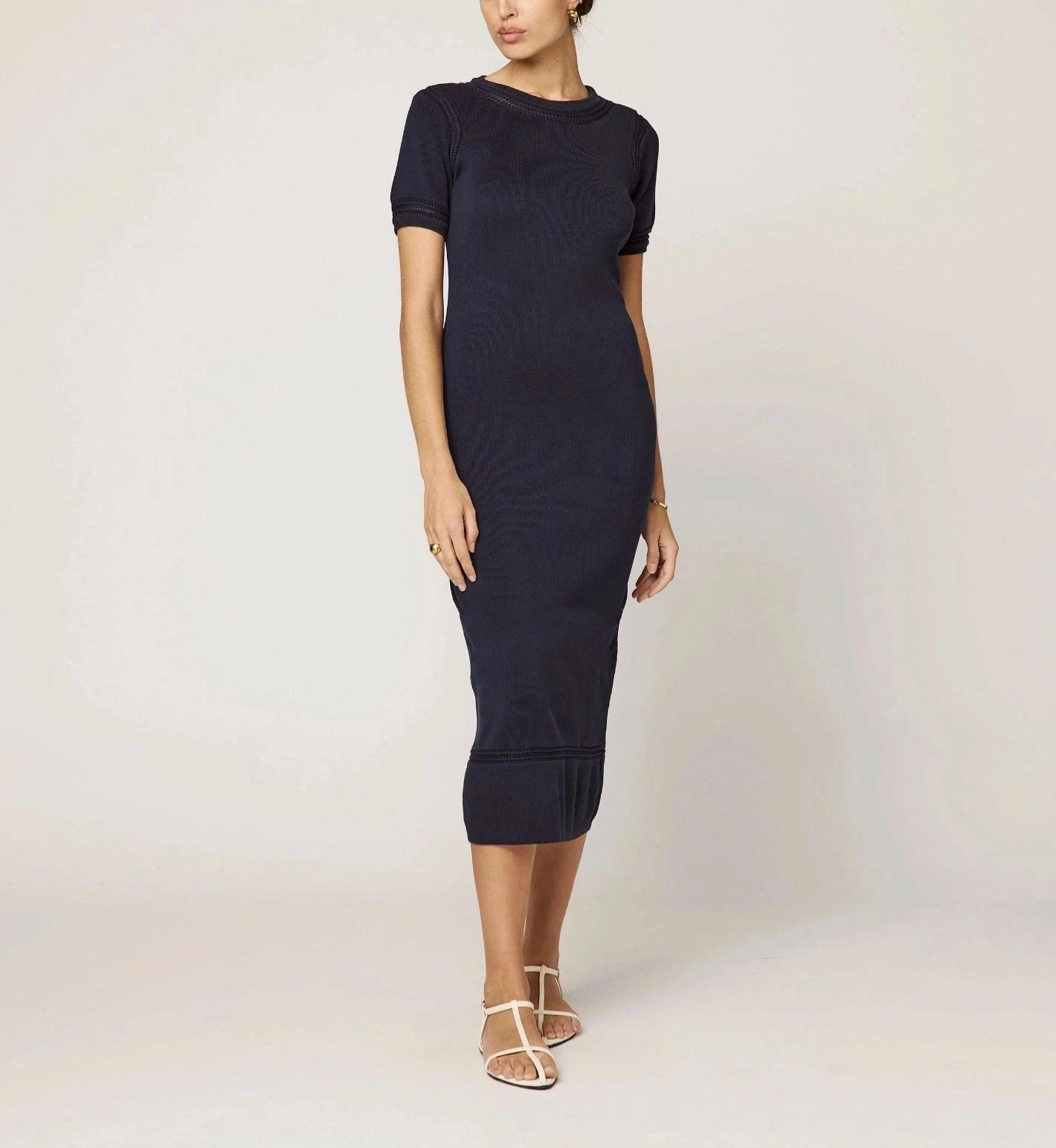Morisette Midi Dress | Midnight Blue Formal Wear Stain Resistant Treatment